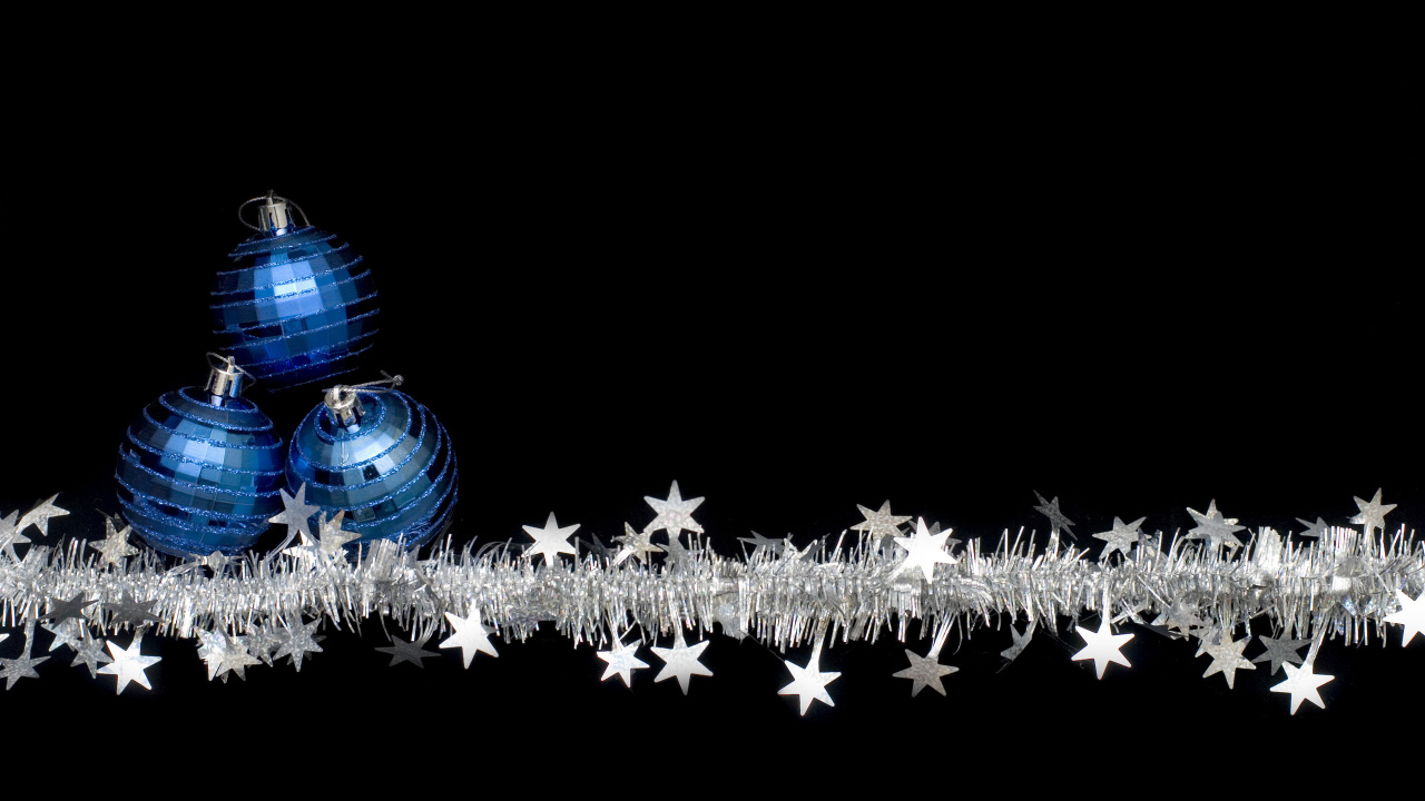 Weihnachten, Christmas Ornament, Lametta, Weihnachtsbaum, Nacht. Wallpaper in 1280x720 Resolution