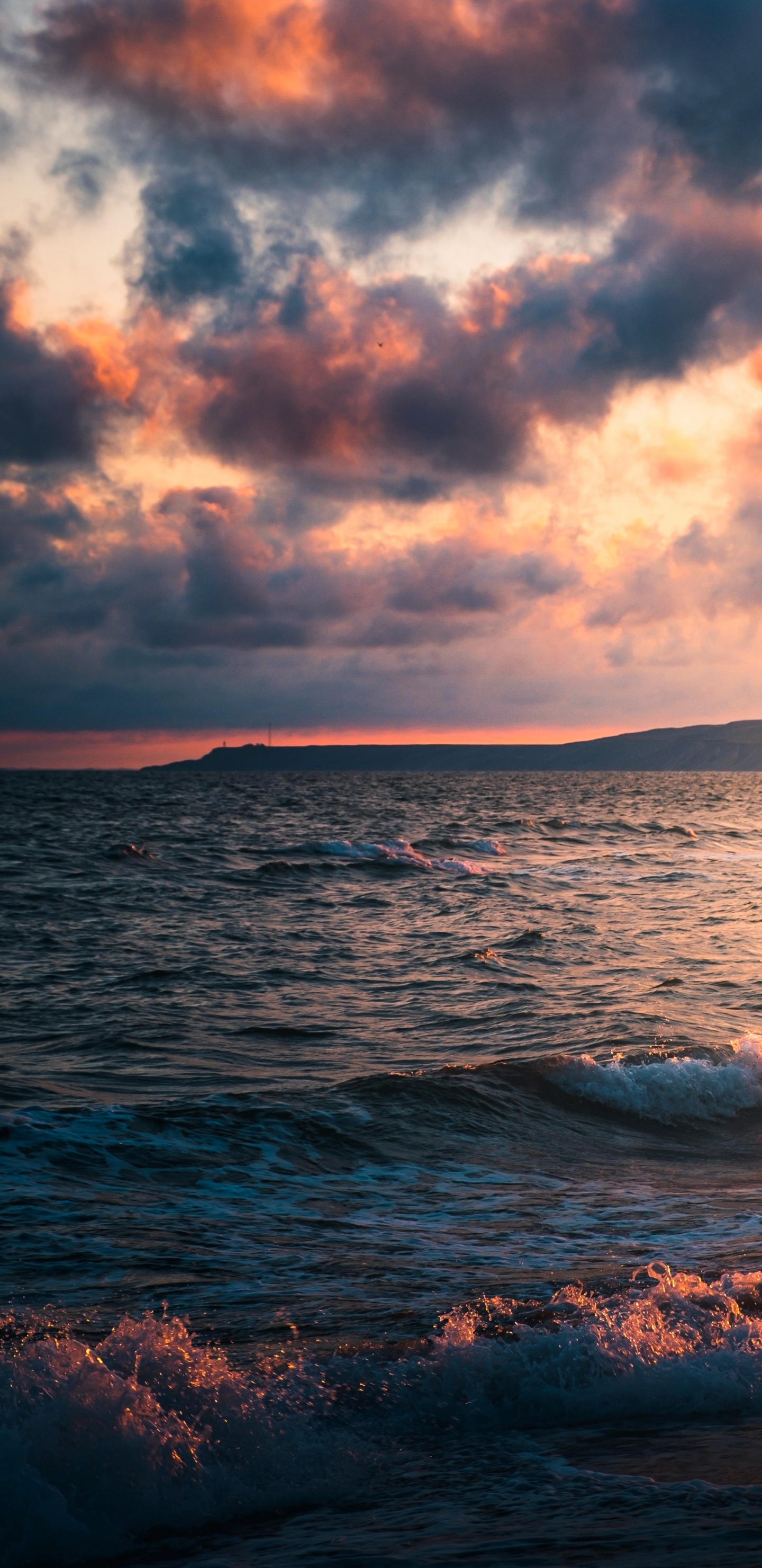 Mer, Eau, Atmosphère, Afterglow, Azure. Wallpaper in 1440x2960 Resolution