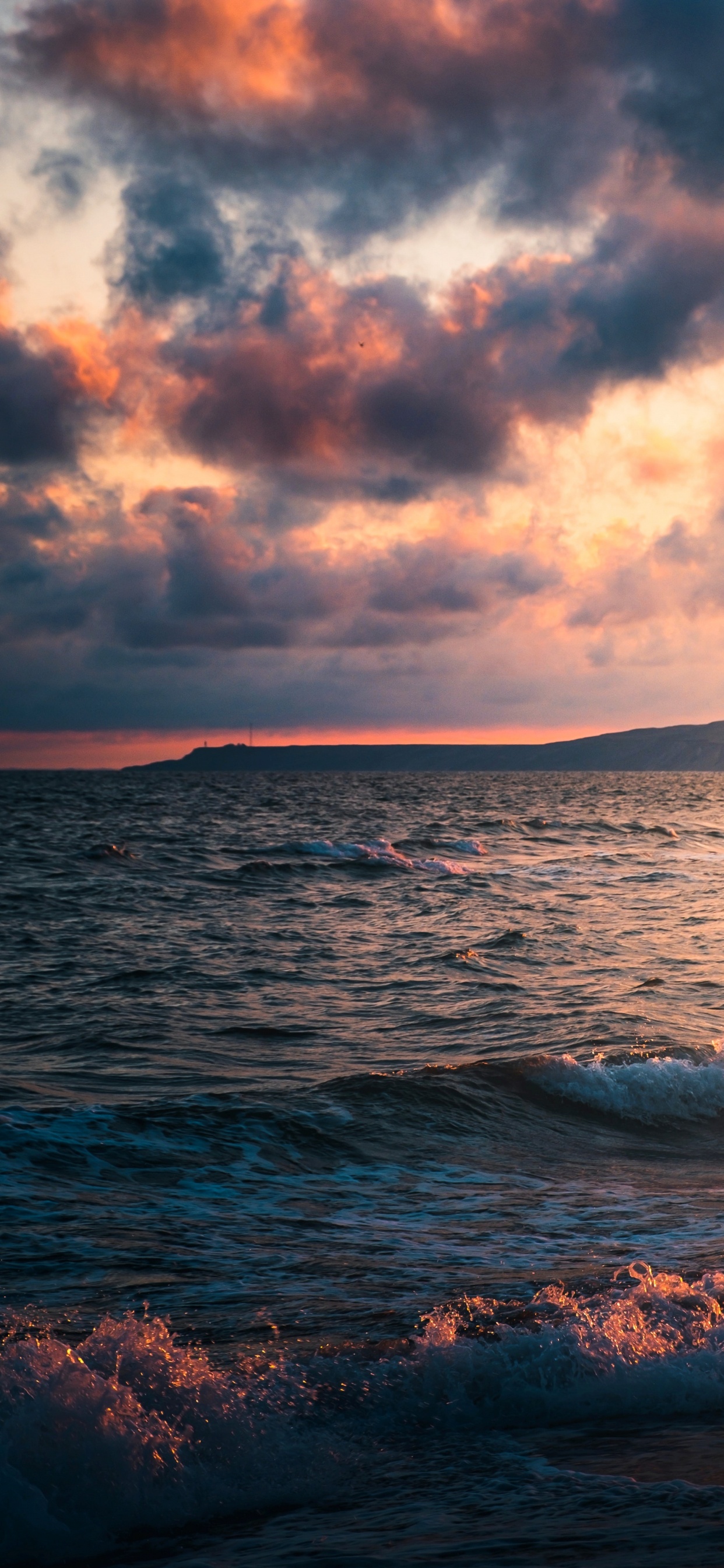 Sea, Water, Cloud, Atmosphere, Afterglow. Wallpaper in 1242x2688 Resolution
