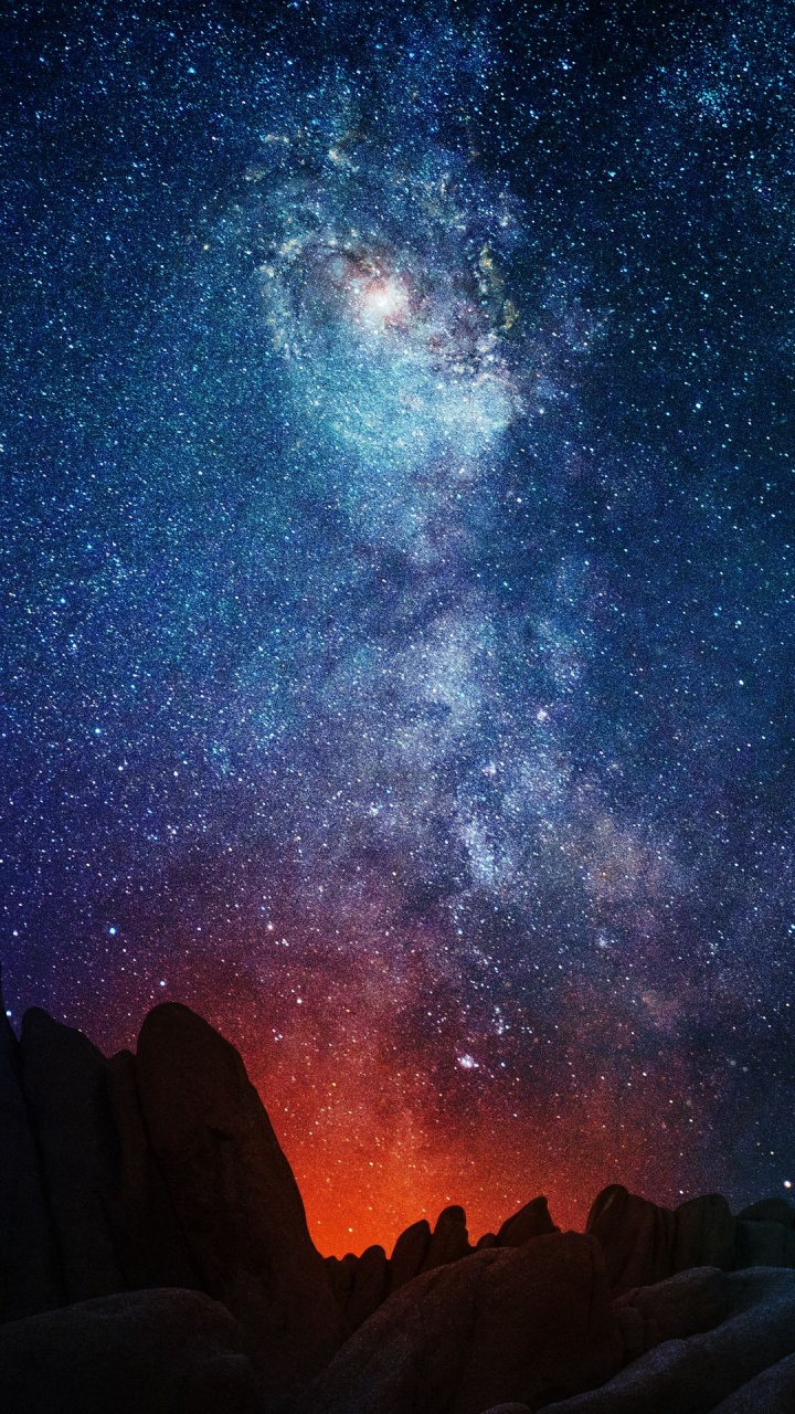 Vía Láctea, Ambiente, Galaxia, Estrella, Naturaleza. Wallpaper in 720x1280 Resolution