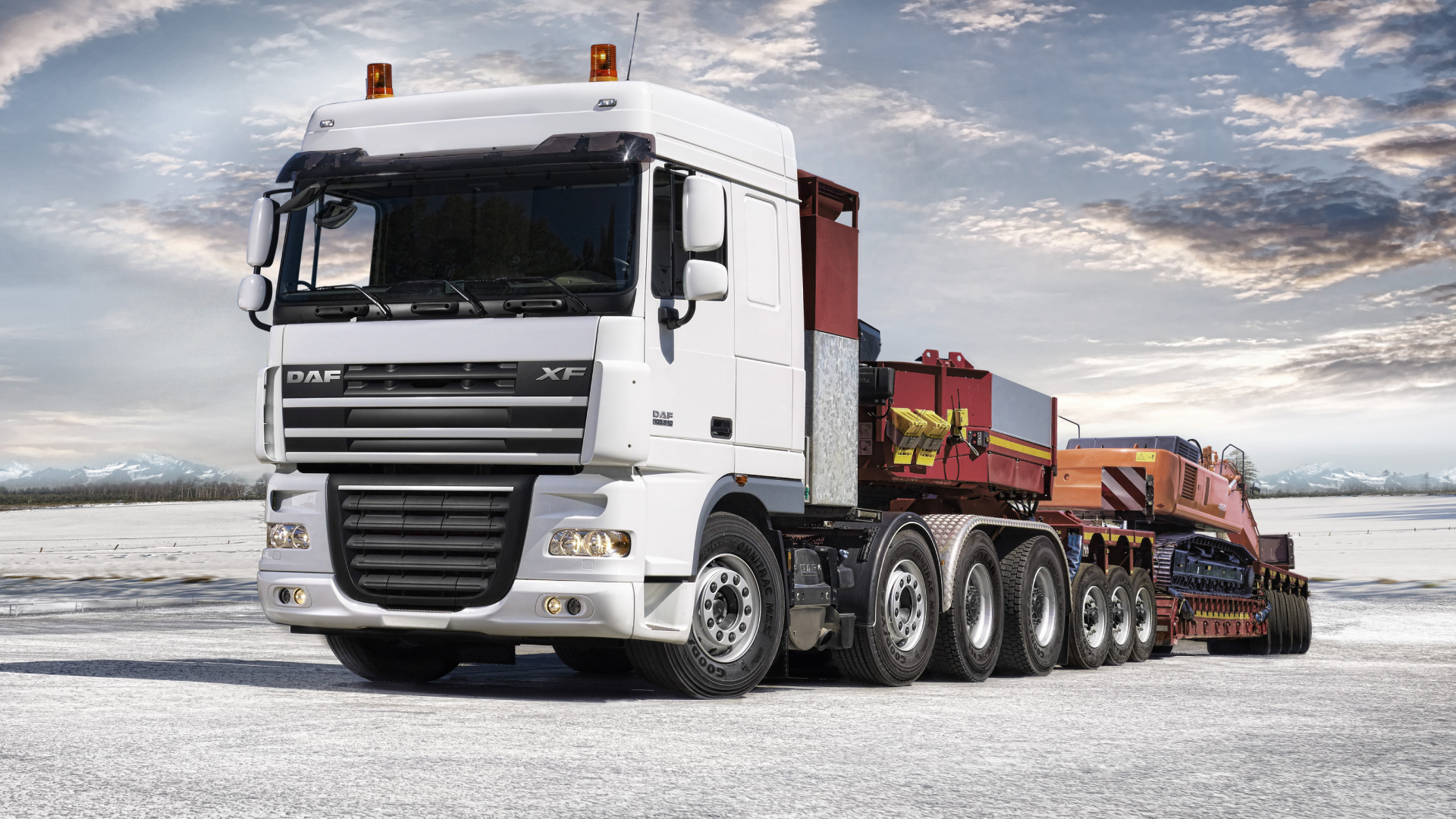 Weißer LKW Tagsüber Unterwegs. Wallpaper in 1920x1080 Resolution