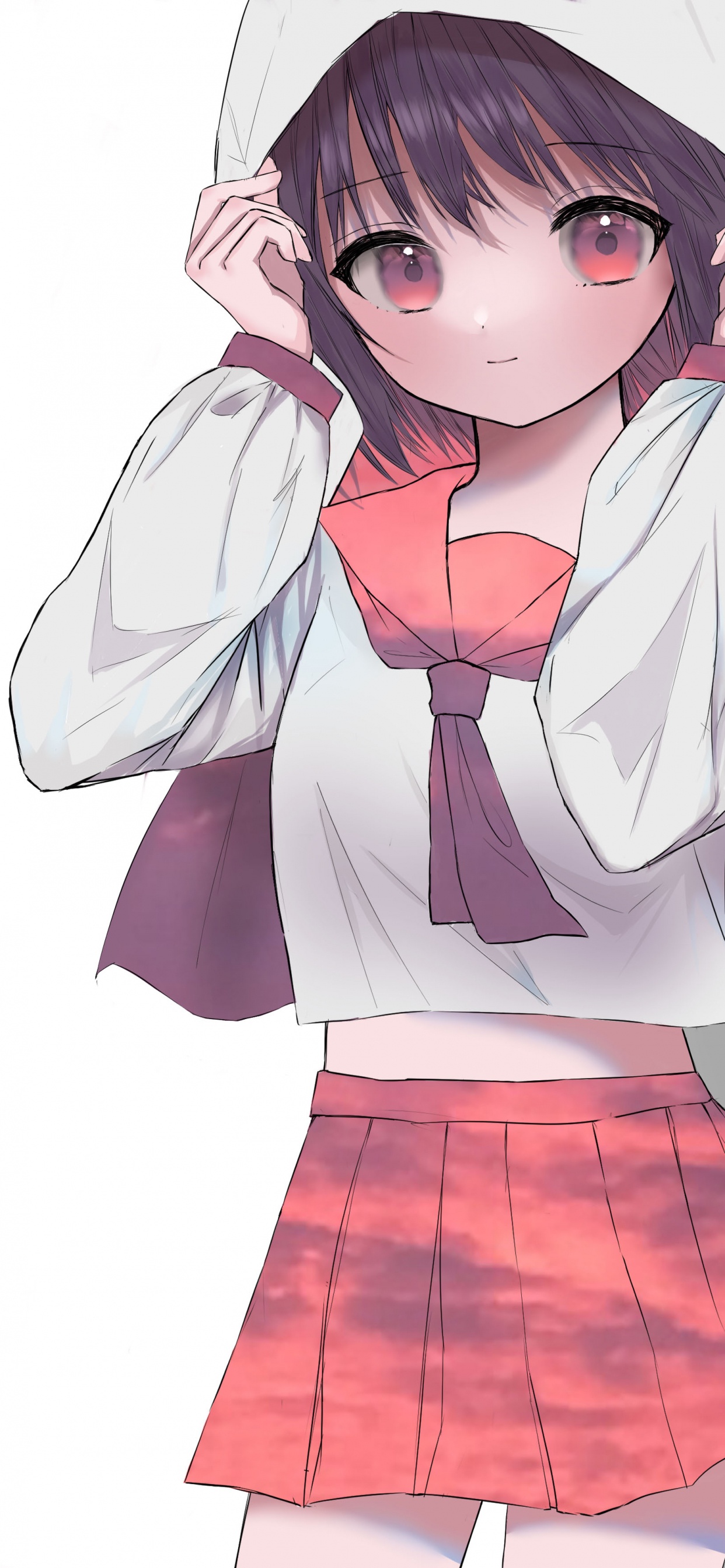 Anime Avec Cape, L'anime, Manche, Uniforme, Cheveu. Wallpaper in 1242x2688 Resolution