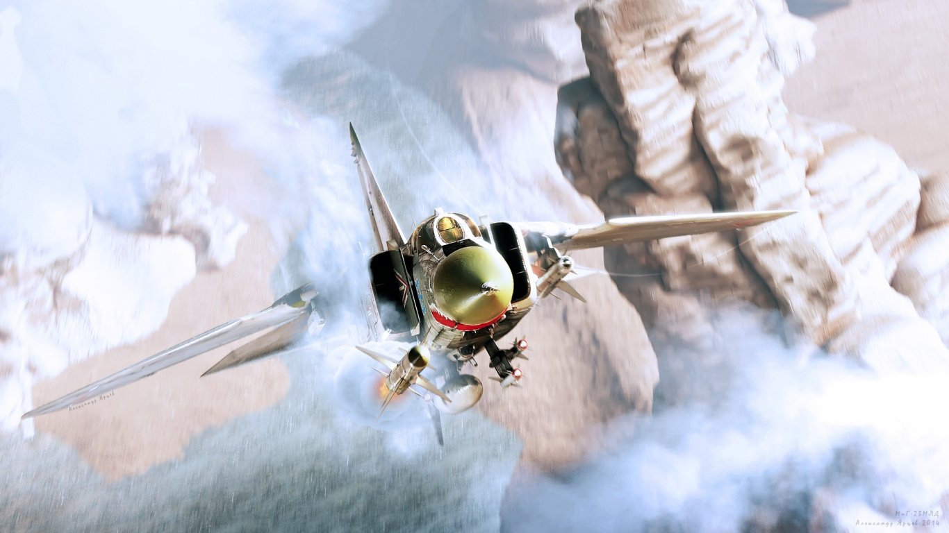 White and Black Jet Plane in Mid Air During Daytime. Wallpaper in 1366x768 Resolution