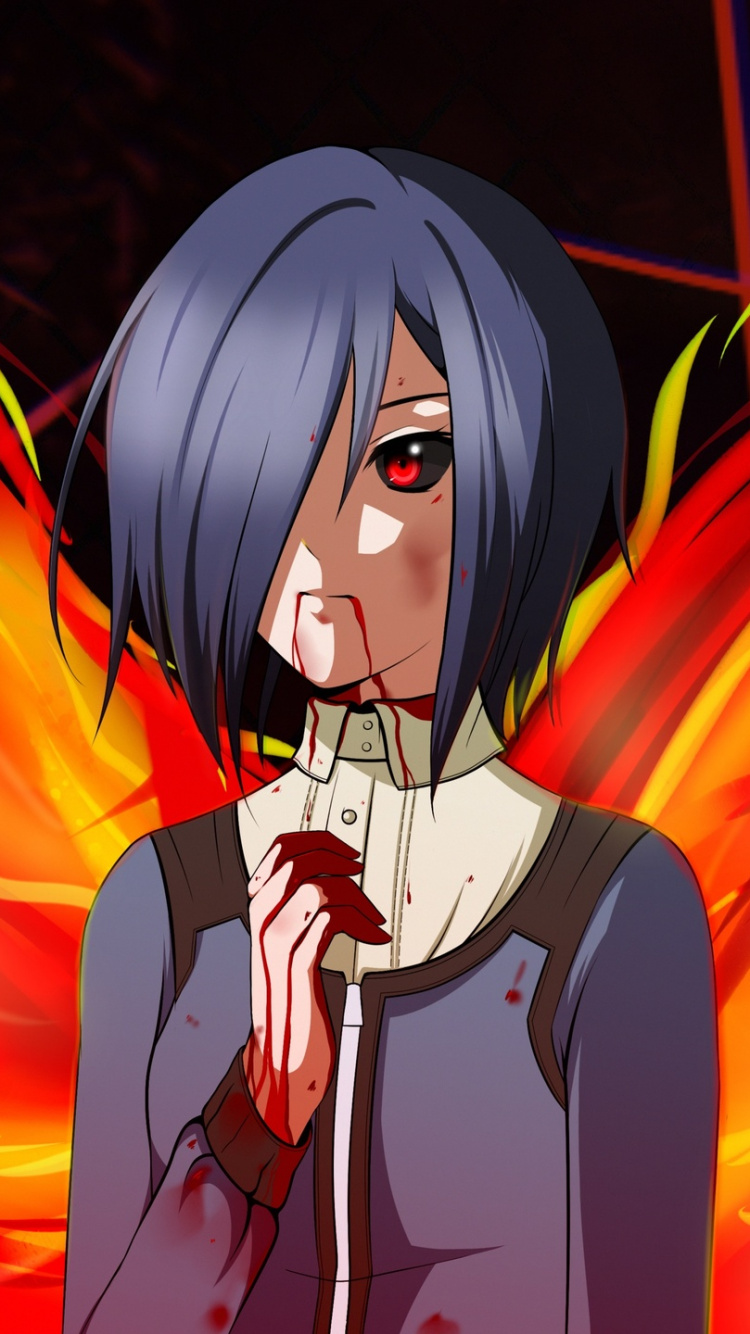 Blauhaariger Männlicher Anime-Charakter. Wallpaper in 750x1334 Resolution