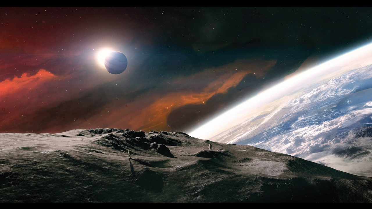 气氛, 外层空间, 山脉, 这个星球, 天空 壁纸 1280x720 允许