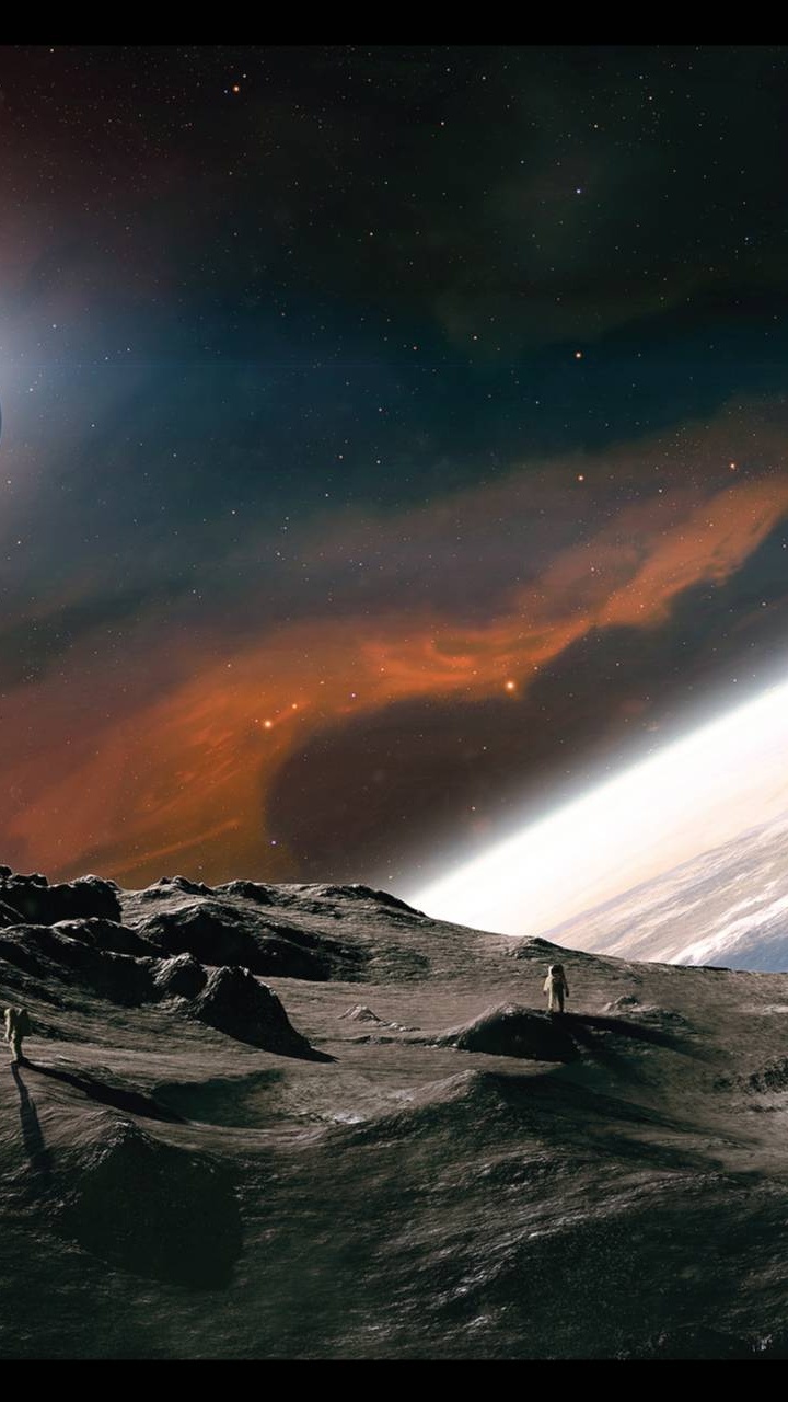 气氛, 外层空间, 山脉, 这个星球, 天空 壁纸 720x1280 允许