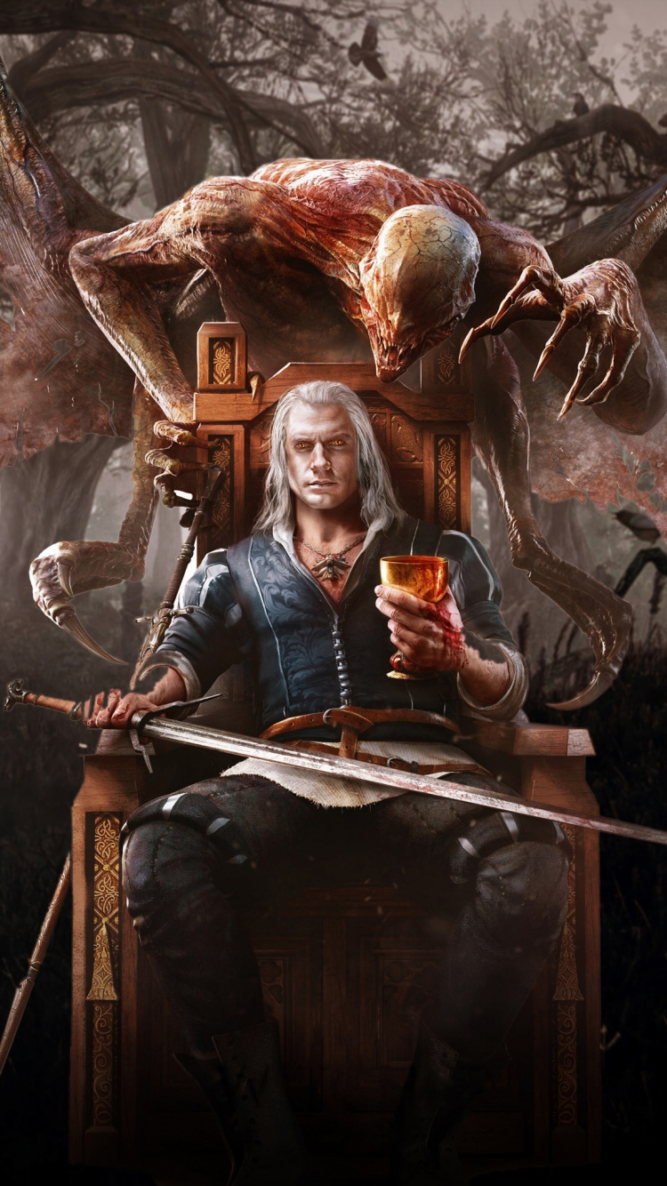 The Witcher, The Witcher 3 Wild Hunt, Geralt of Rivia, The Witcher Adventure Game, Ciri. Wallpaper in 750x1334 Resolution