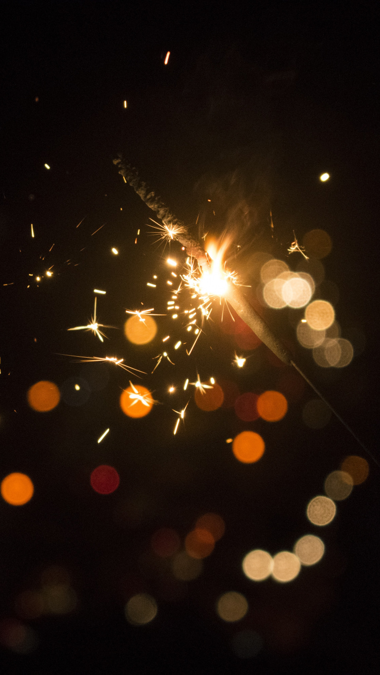 Bokeh Lumière Jaune et Rouge. Wallpaper in 750x1334 Resolution