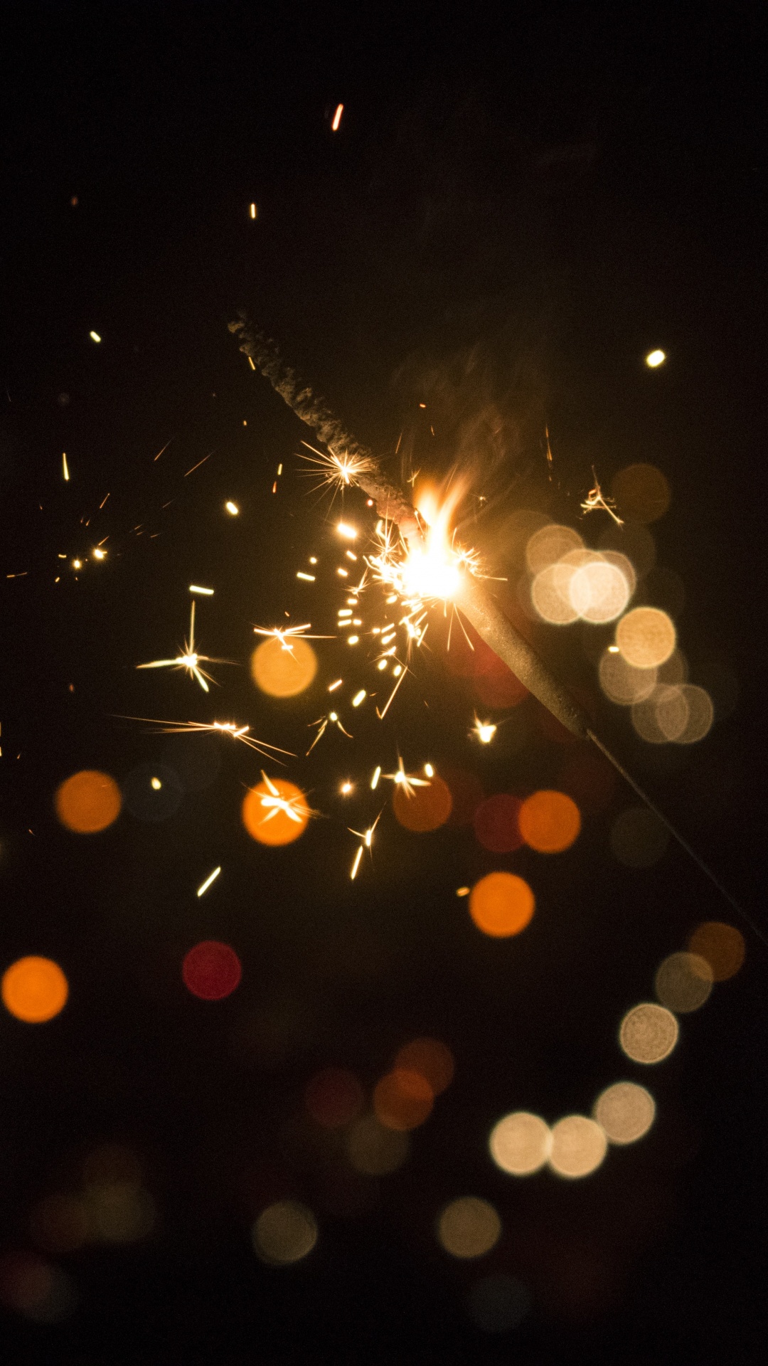 Gelbes Und Rotes Licht-Bokeh. Wallpaper in 1080x1920 Resolution