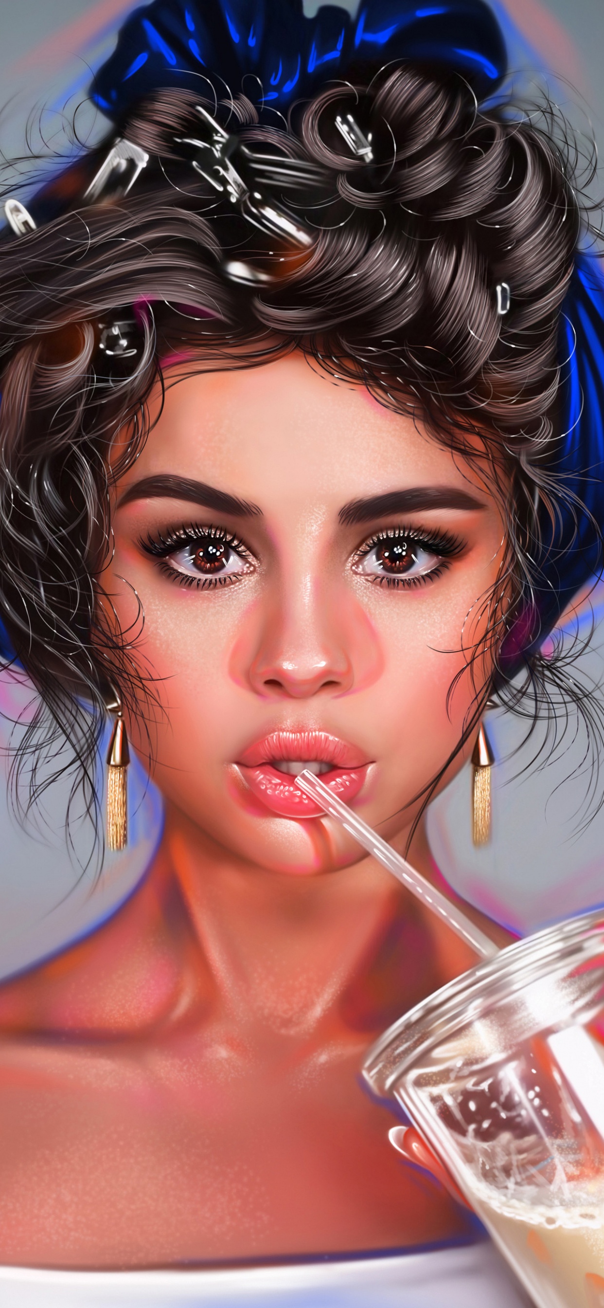 Fan Art Selena Gomez, Selena Gomez, Digital Art, Art, Fan Art. Wallpaper in 1242x2688 Resolution