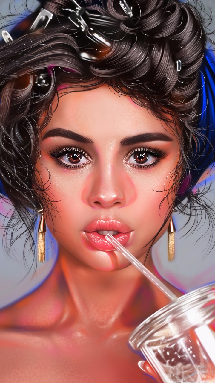 Fan Art Selena Gomez, Selena Gomez, L'art Numérique, Art, Fan Art. Wallpaper in 720x1280 Resolution