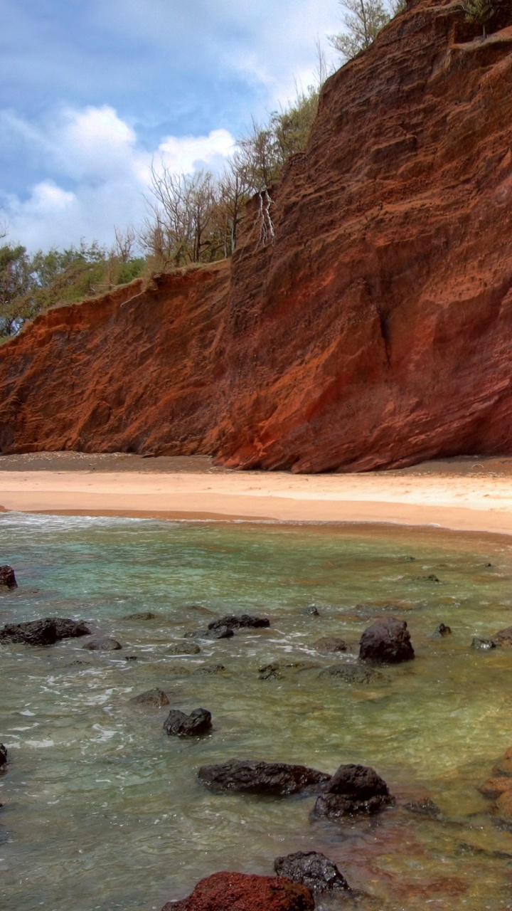 海岸, 岸边, 悬崖, 地形, Cove 壁纸 720x1280 允许