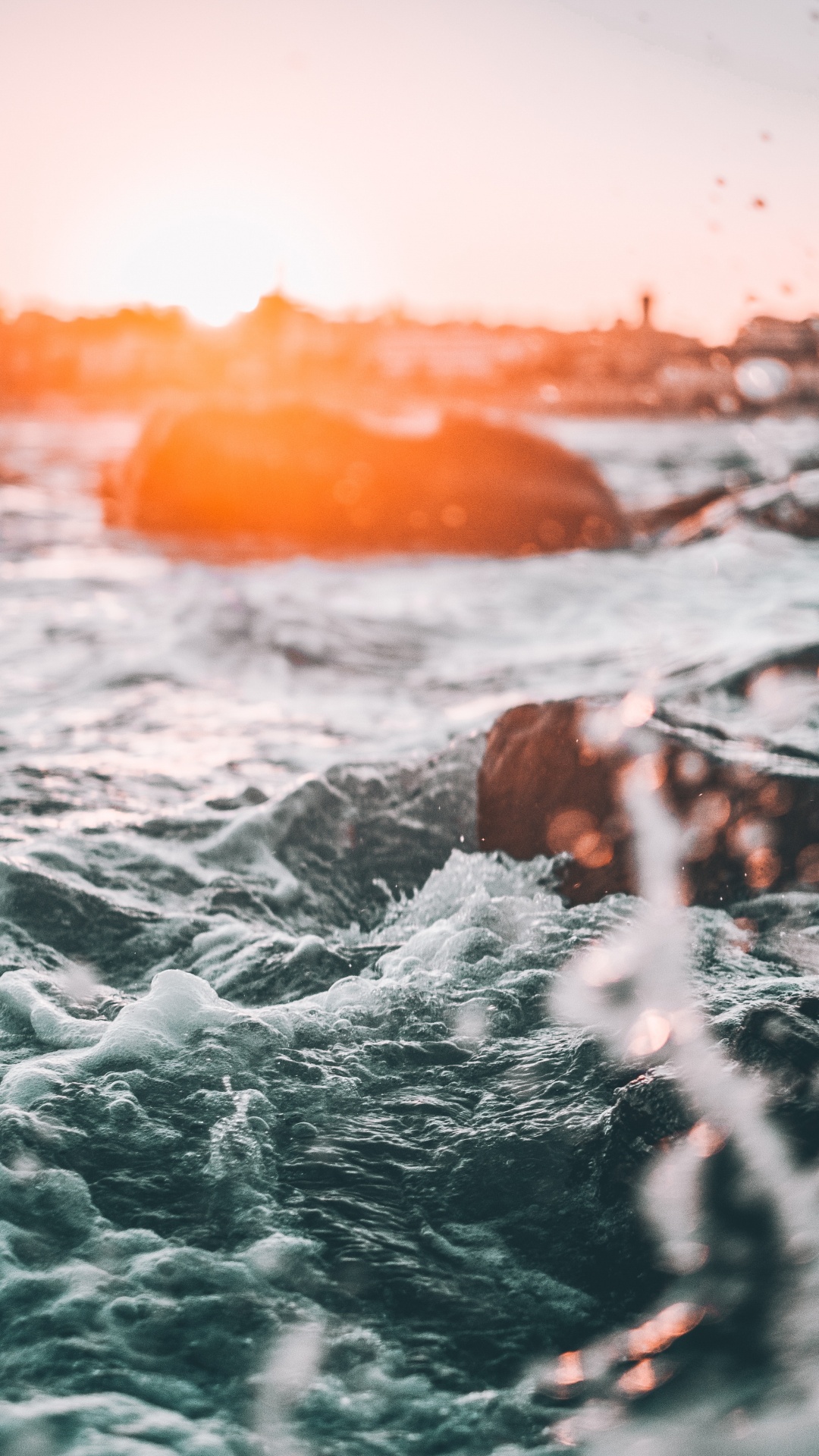 Eau, Mer, le Vent Vague, Rock, Plage. Wallpaper in 1080x1920 Resolution