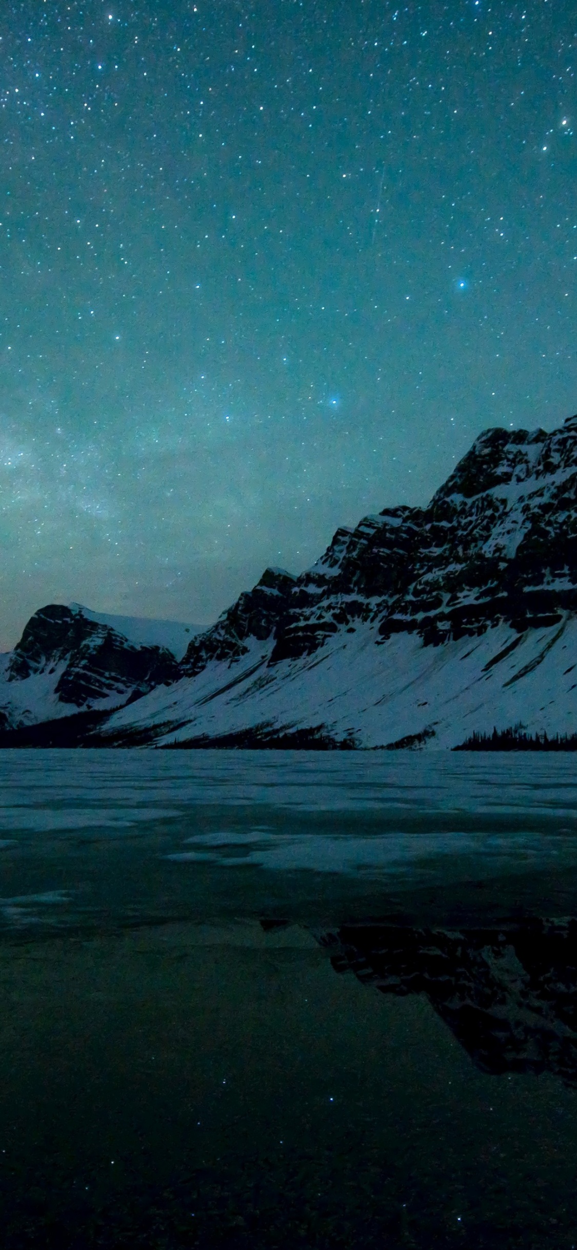 Bow Lake, Lago, Naturaleza, Montaña, Mar. Wallpaper in 1125x2436 Resolution