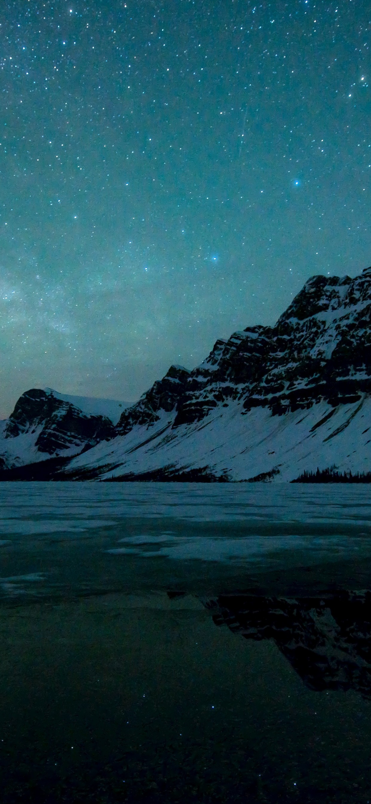 Bow Lake, Lago, Naturaleza, Montaña, Mar. Wallpaper in 1242x2688 Resolution
