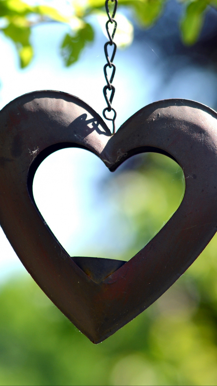 Cœur, Amour, Pendentif, Bijouterie, Feuille. Wallpaper in 750x1334 Resolution