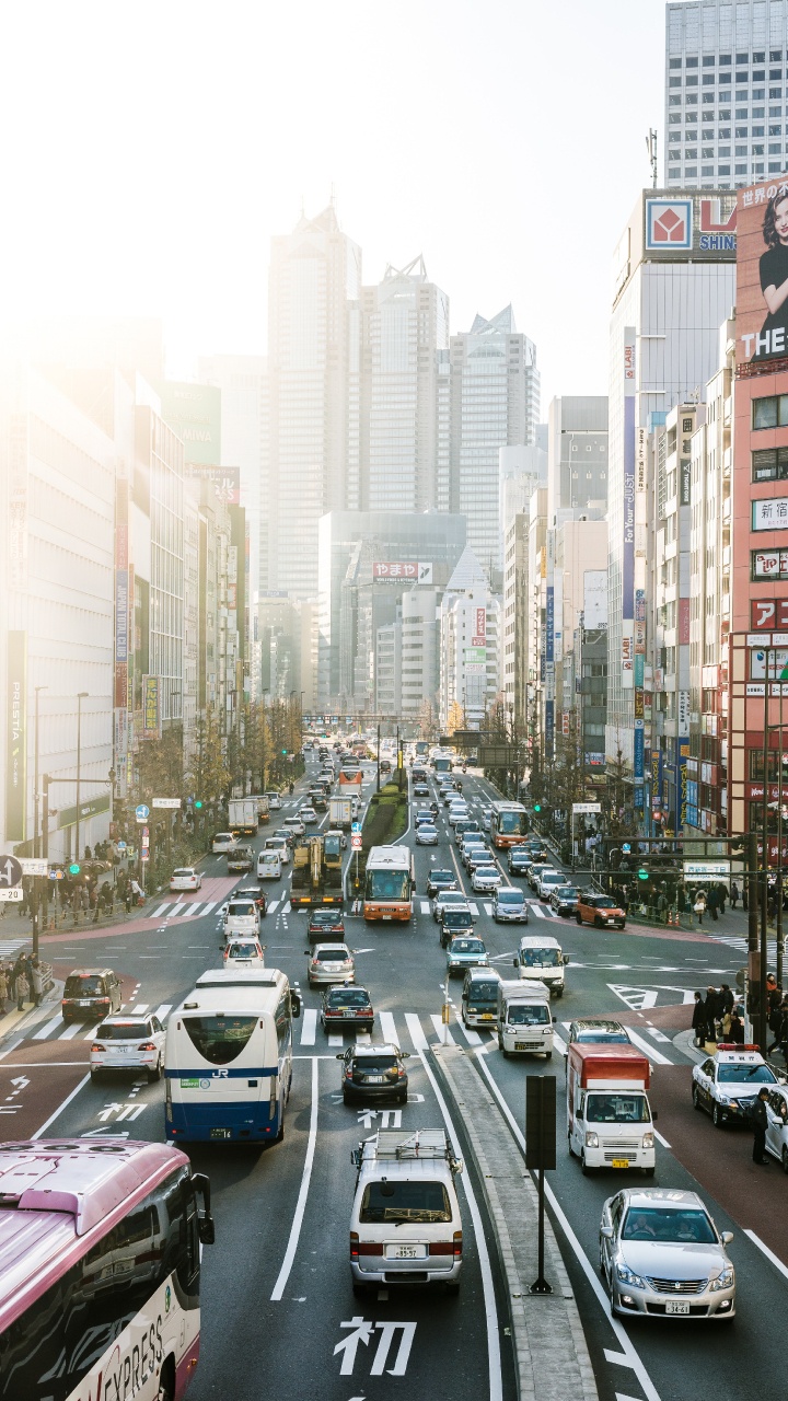 Cars on Road in City During Daytime. Wallpaper in 720x1280 Resolution