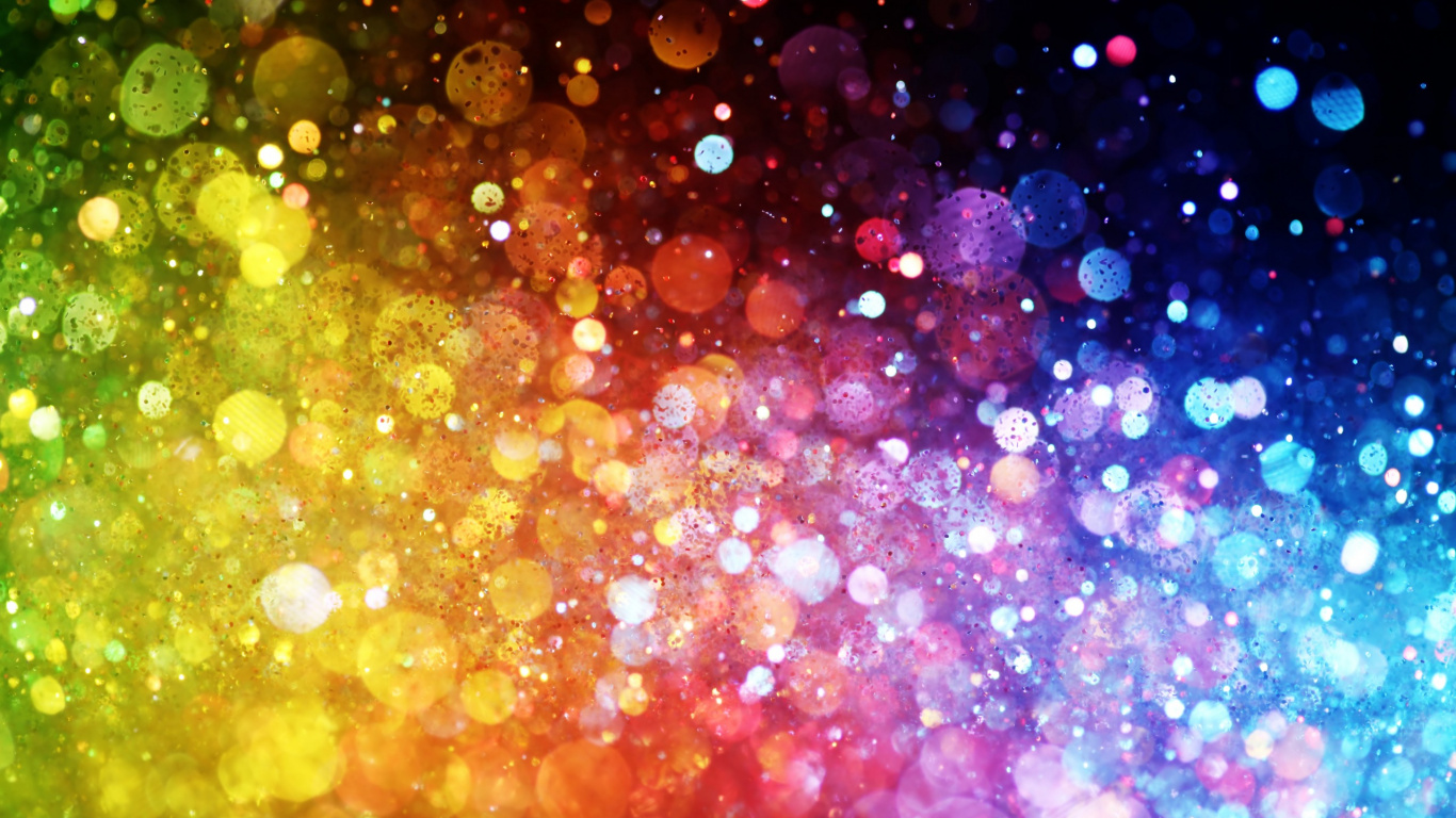 Yellow Pink and Blue Lights. Wallpaper in 1366x768 Resolution