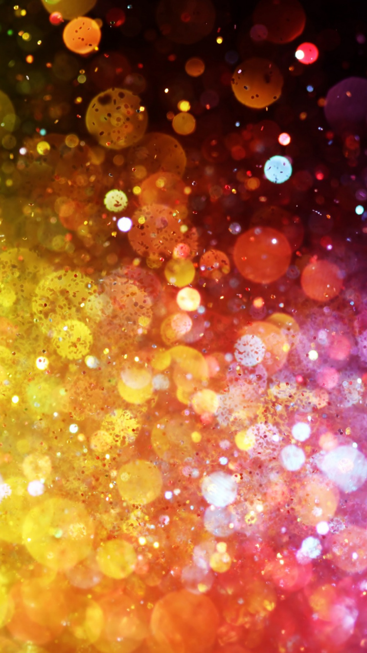 Yellow Pink and Blue Lights. Wallpaper in 750x1334 Resolution