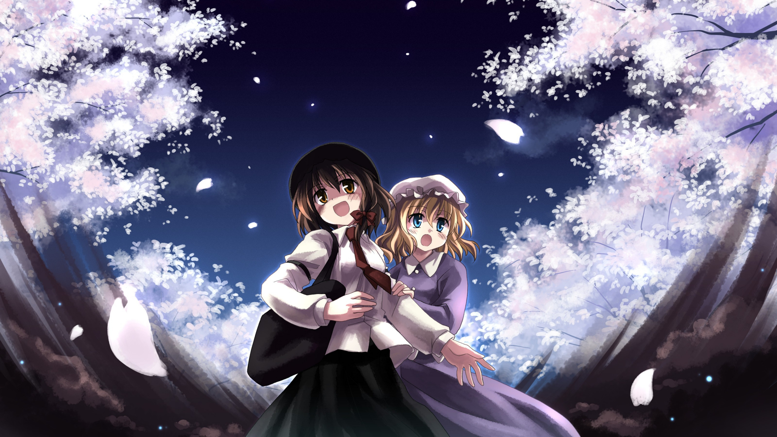 Mädchen im Weißen Kleid Anime-Charakter. Wallpaper in 2560x1440 Resolution