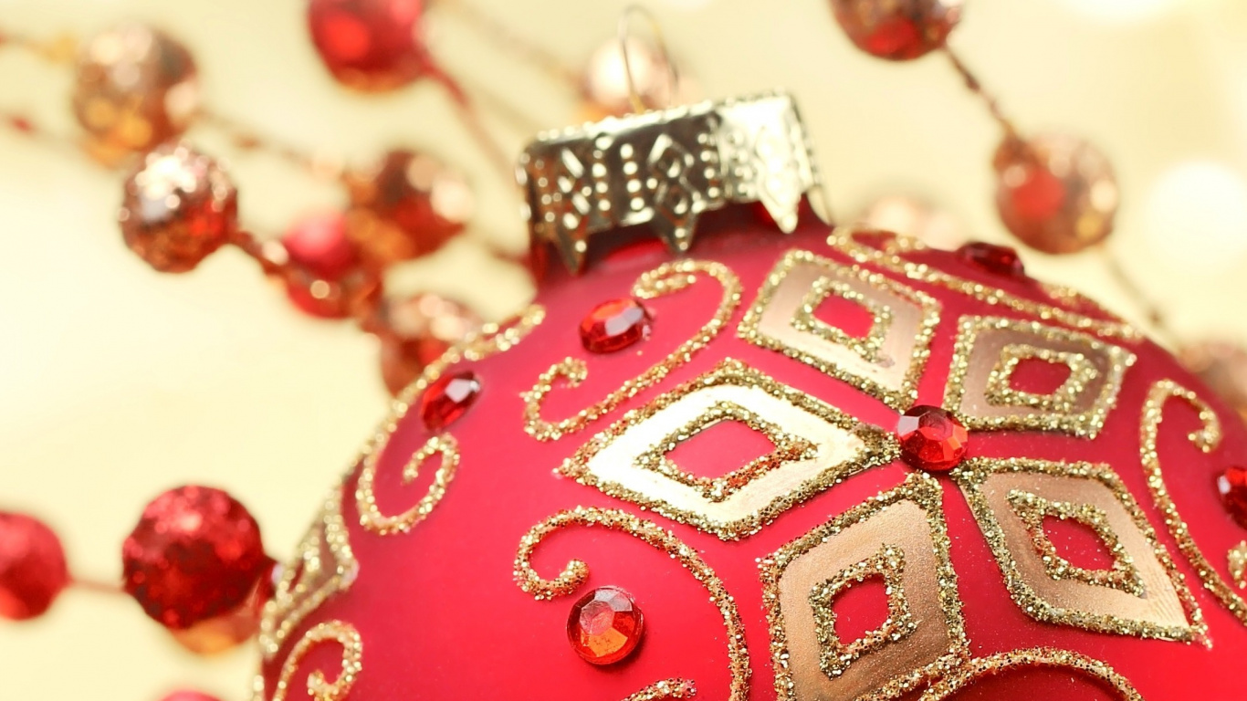 New Year, Christmas Day, Christmas Ornament, Christmas Decoration, Christmas. Wallpaper in 1366x768 Resolution