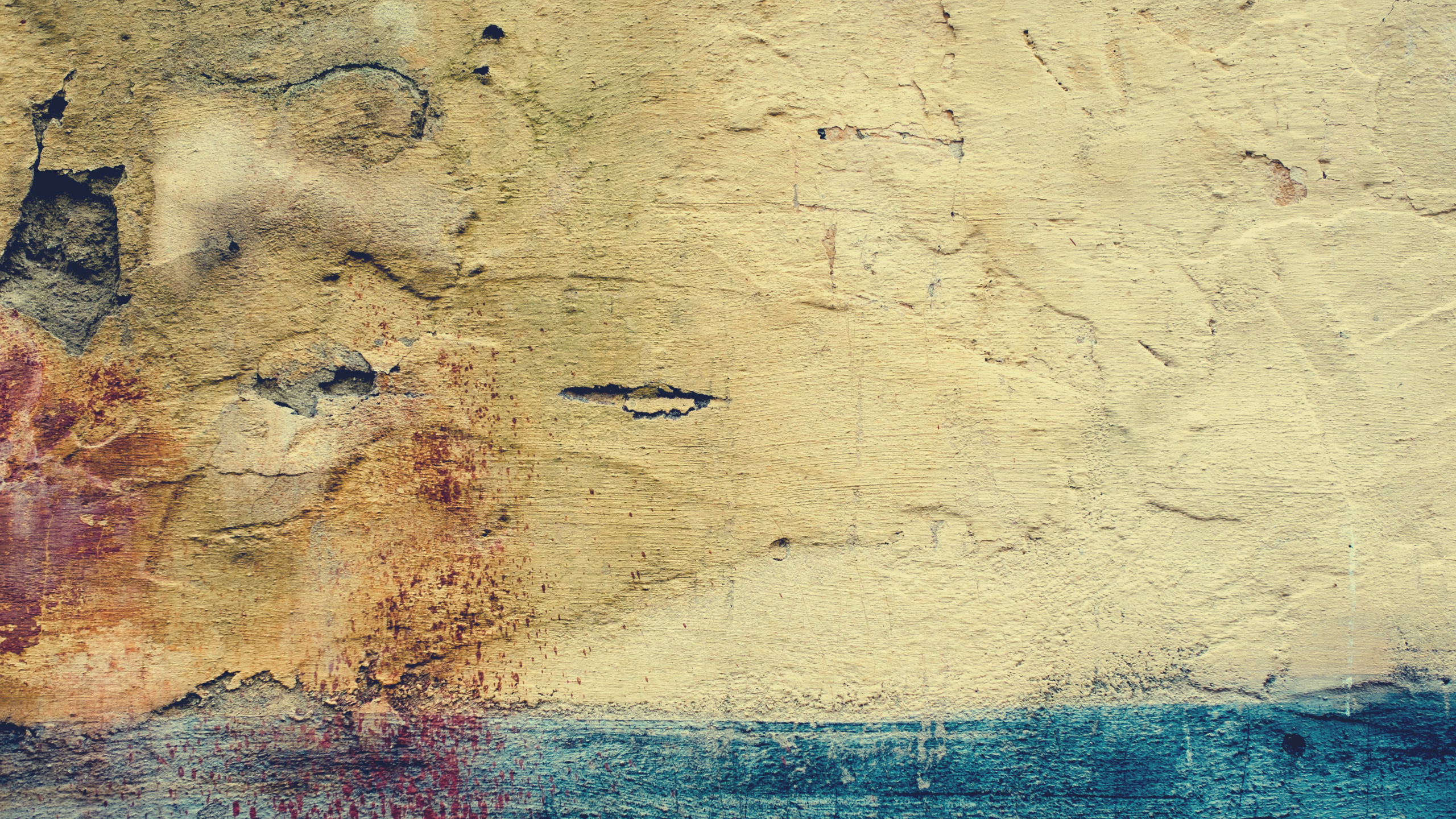 Pintura Abstracta Marrón Azul y Rojo. Wallpaper in 2560x1440 Resolution