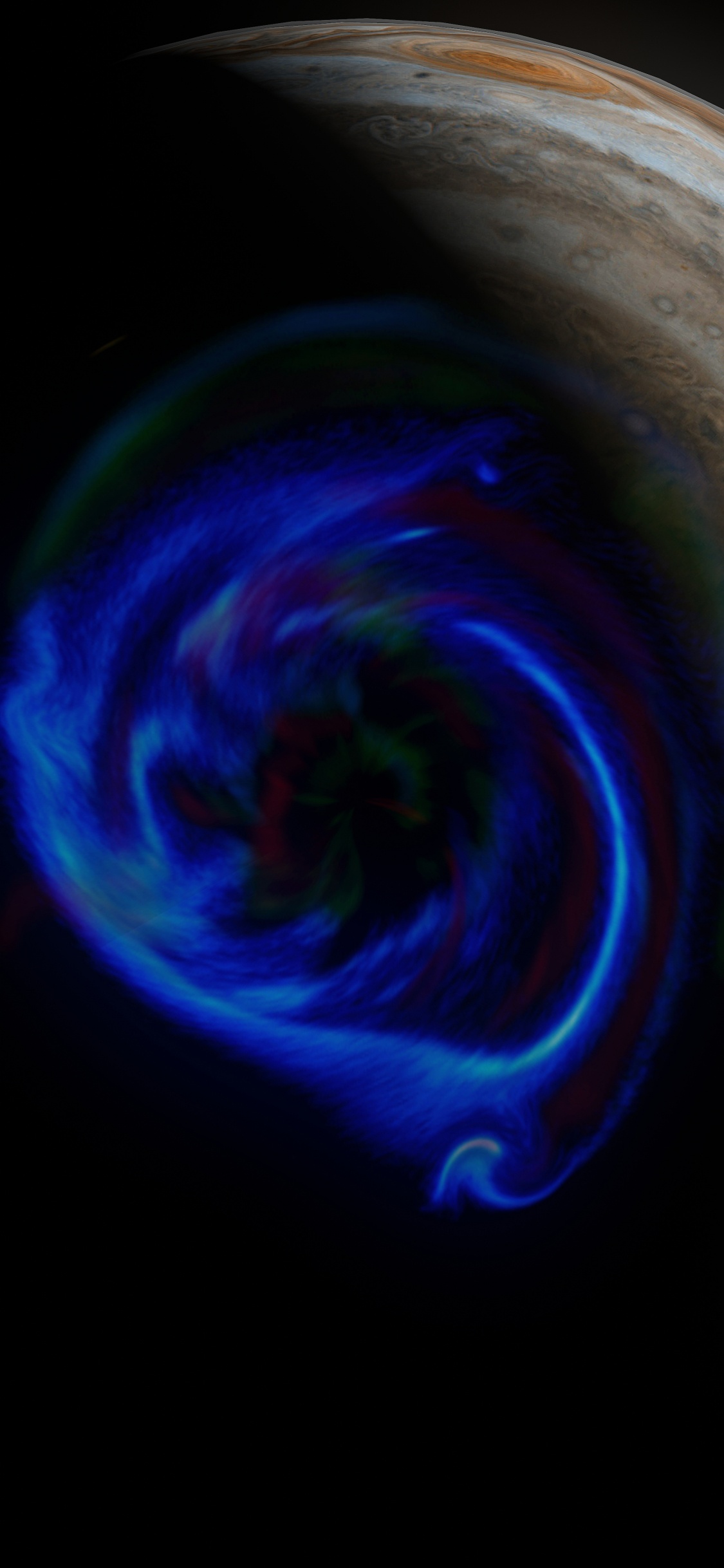 Blaue Und Weiße Lichtillustration. Wallpaper in 1125x2436 Resolution