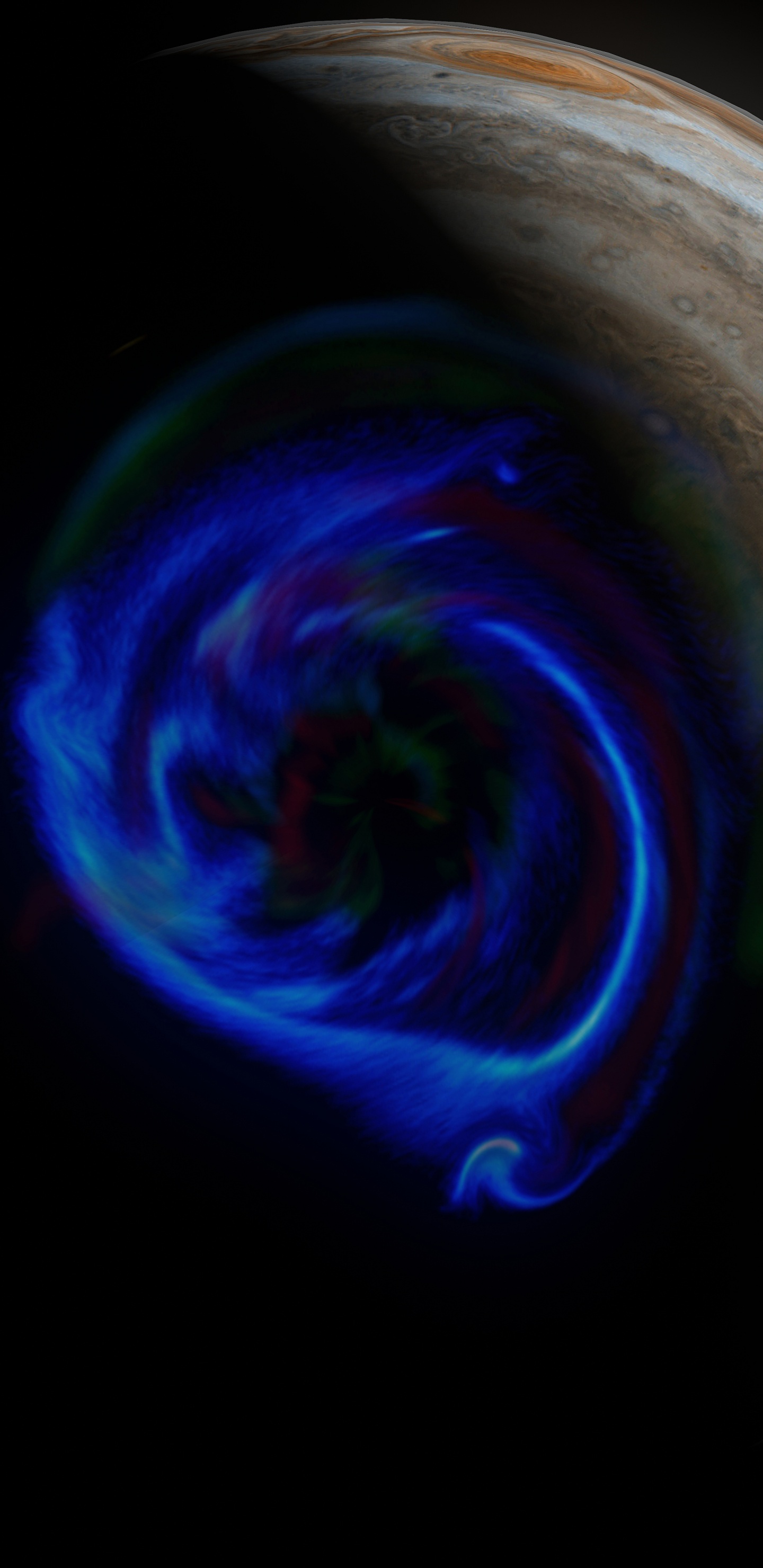 Ilustración de Luz Azul y Blanca. Wallpaper in 1440x2960 Resolution