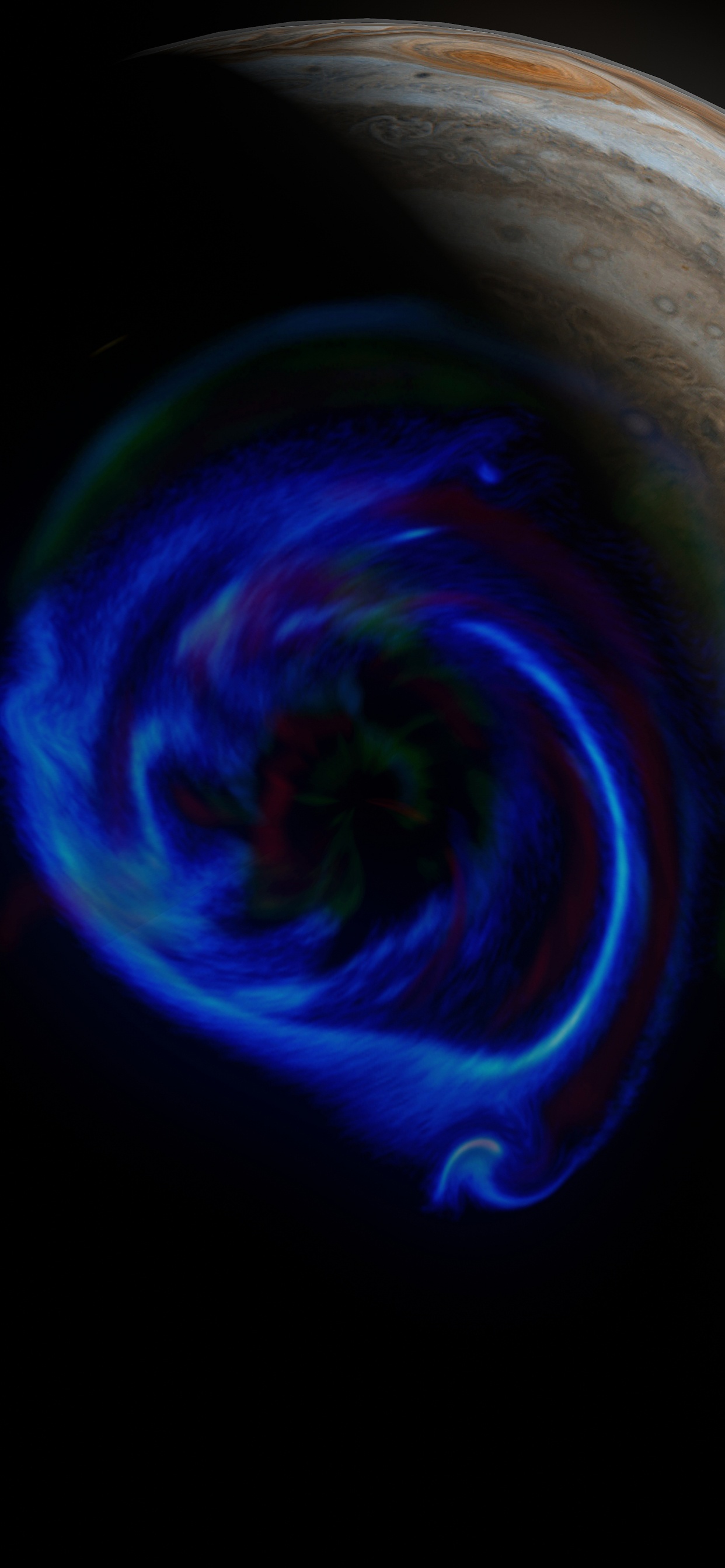 Illustration de la Lumière Bleue et Blanche. Wallpaper in 1242x2688 Resolution