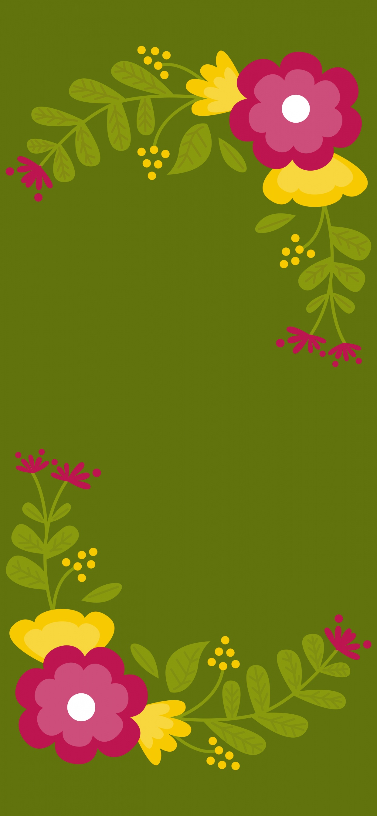 Textile Floral Vert et Jaune. Wallpaper in 1242x2688 Resolution