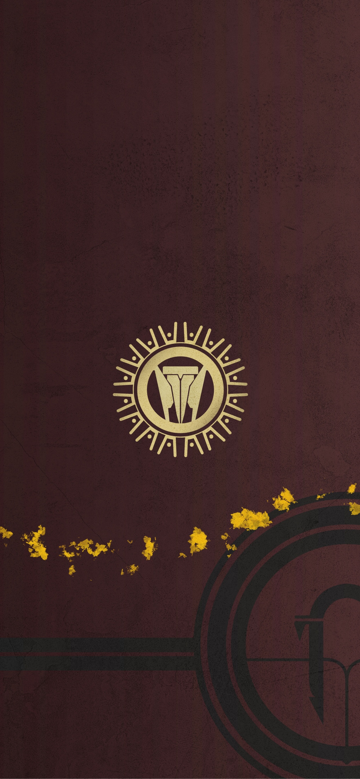 Destiny 2 Shadowkeep, Brown, Kreis, Emblem, Muster. Wallpaper in 1242x2688 Resolution