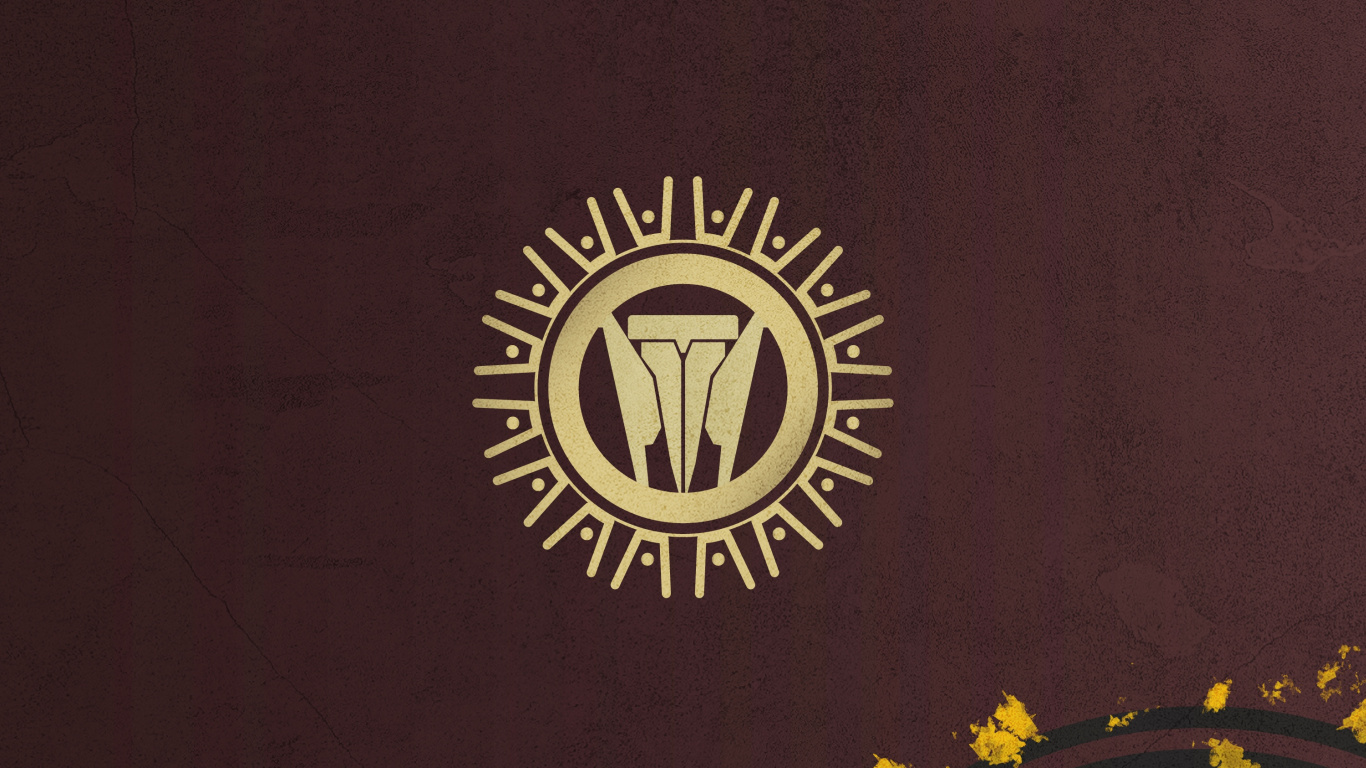 Destiny 2 Shadowkeep, Brown, Symbol, Circle, Emblem. Wallpaper in 1366x768 Resolution