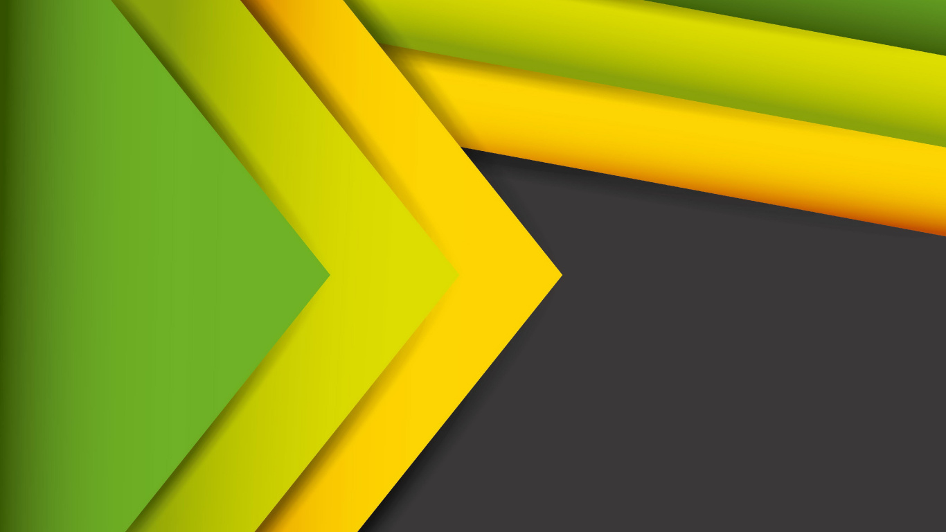 Yellow and Green Triangle Illustration. Wallpaper in 1366x768 Resolution