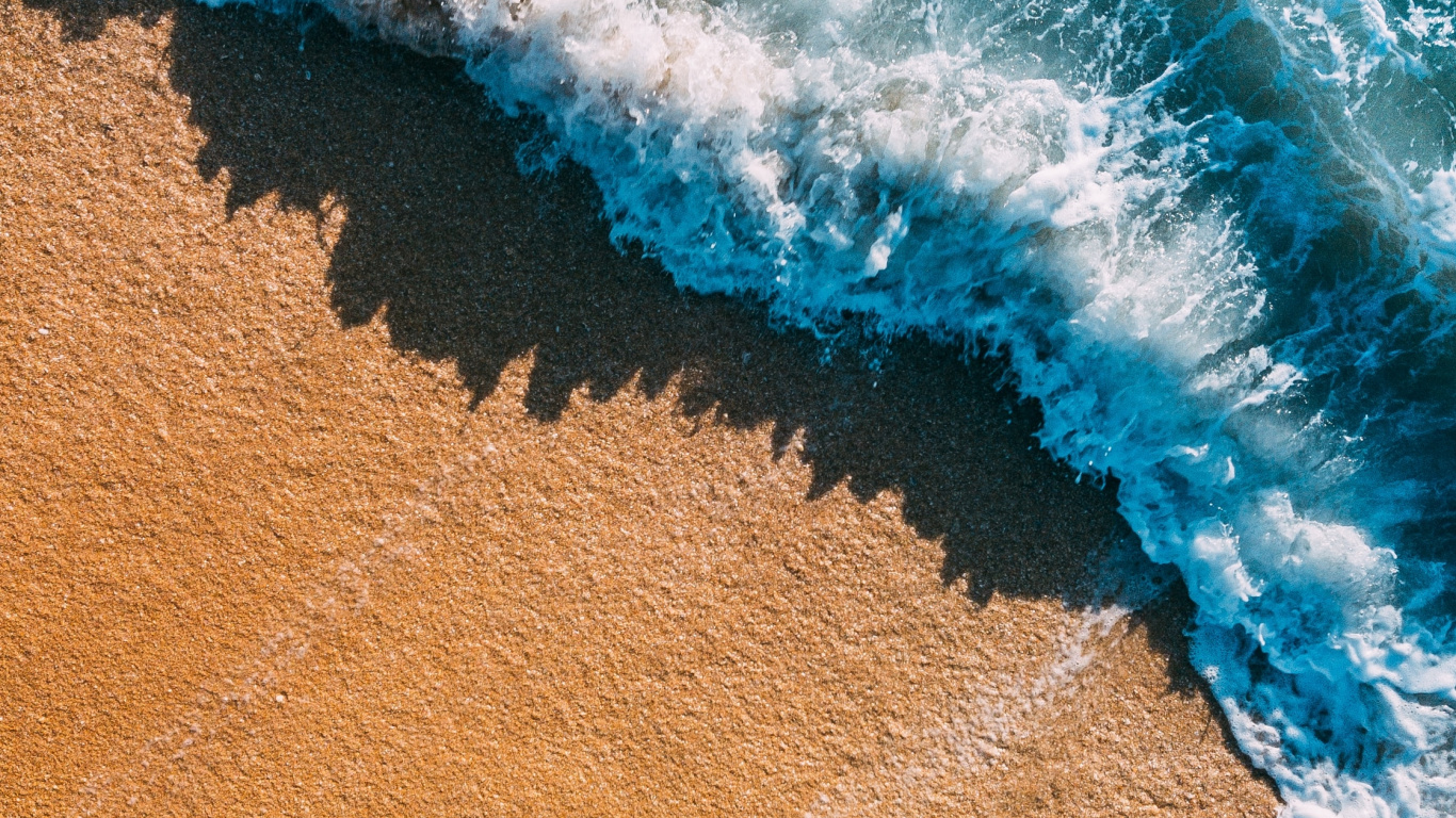 Sea, Water, Fluid, Beach, Liquid. Wallpaper in 1366x768 Resolution