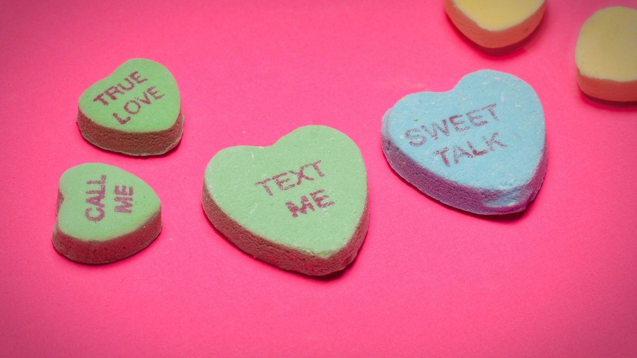 Love, Sweethearts, Heart, Sweetness, Confectionery. Wallpaper in 1280x720 Resolution