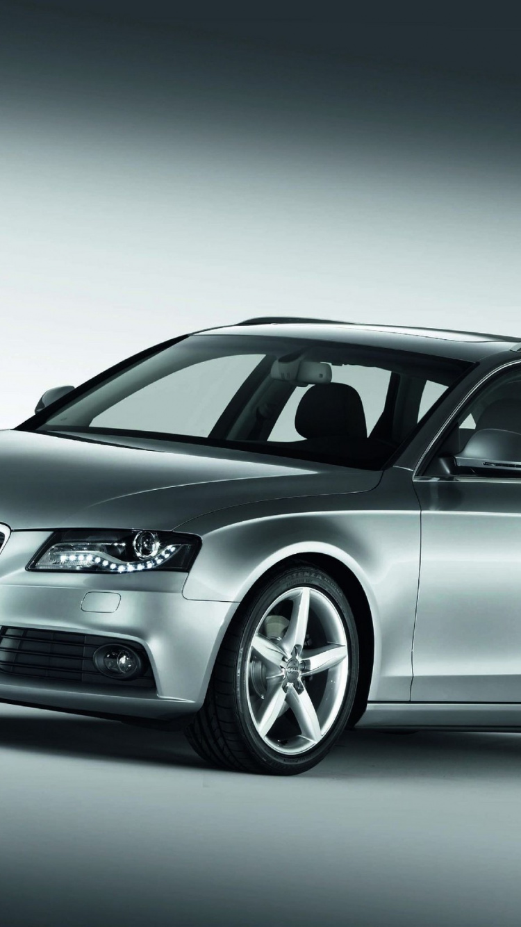 Photo en Niveaux de Gris D'une Audi a 4. Wallpaper in 750x1334 Resolution