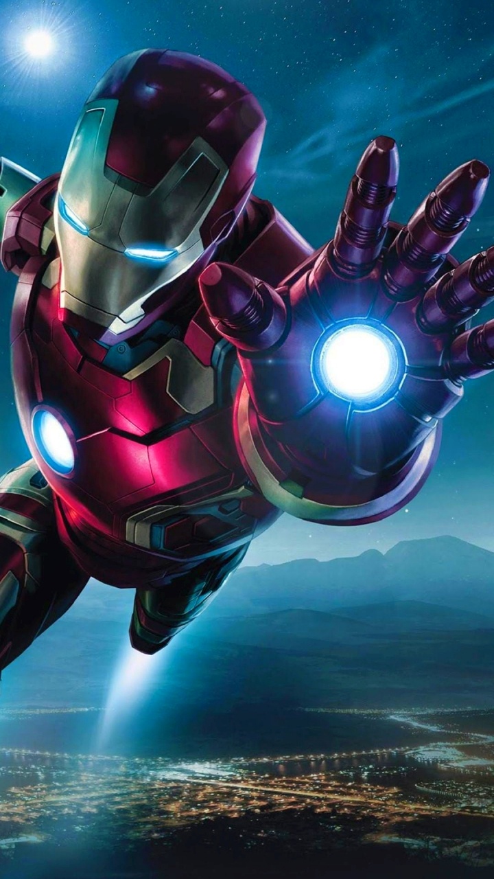 Iron Man, Superhéroe, Arte, Ilustración, Luz. Wallpaper in 720x1280 Resolution
