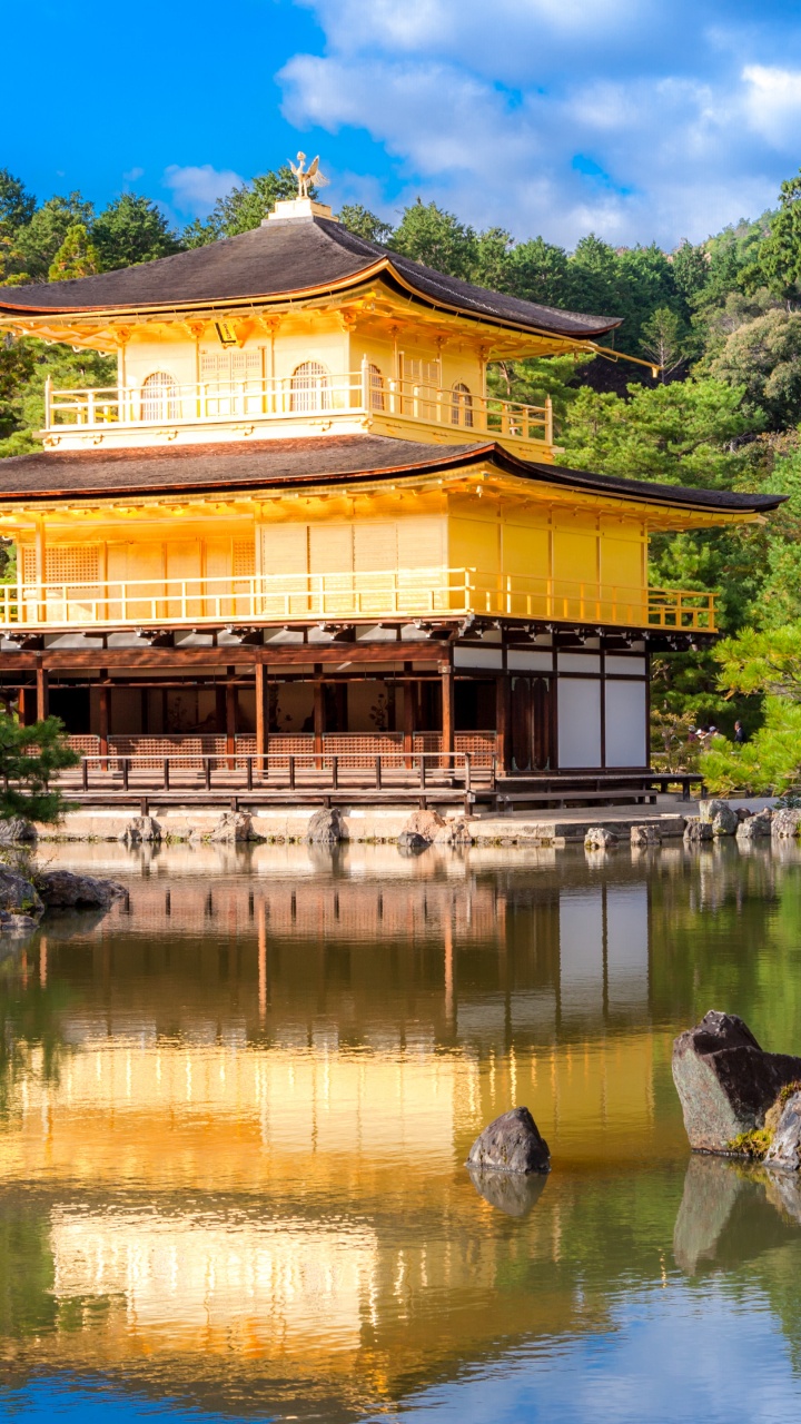 Brown Wooden House Near Green Trees and River During Daytime. Wallpaper in 720x1280 Resolution