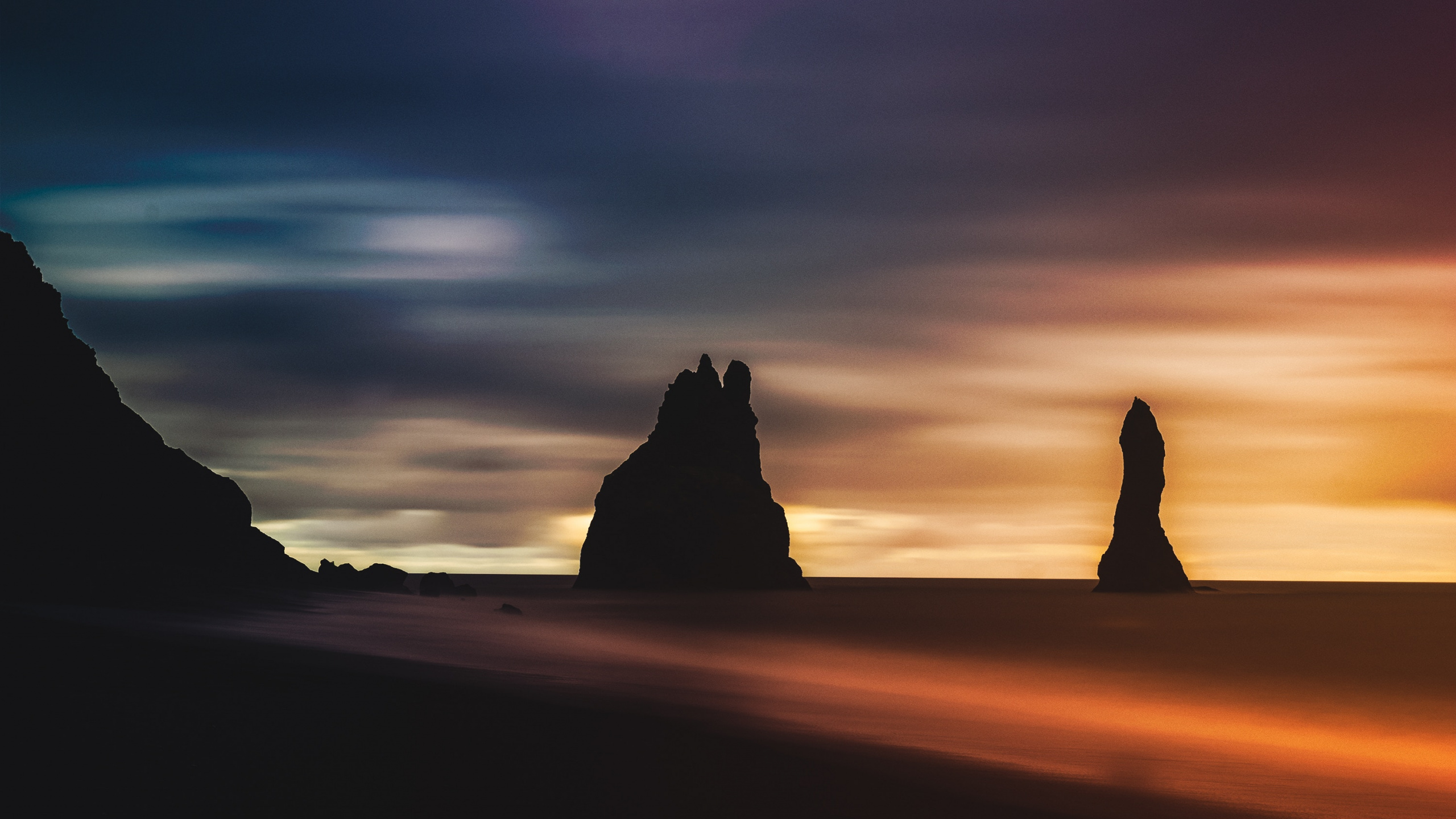 Nature, Rock, Sunset, Horizon, Natural Landscape. Wallpaper in 2560x1440 Resolution