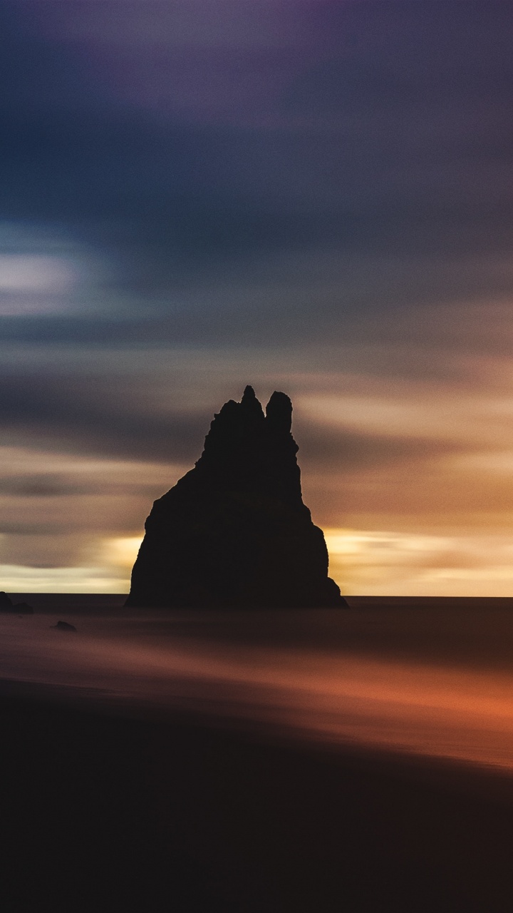 Nature, Rock, Sunset, Horizon, Natural Landscape. Wallpaper in 720x1280 Resolution