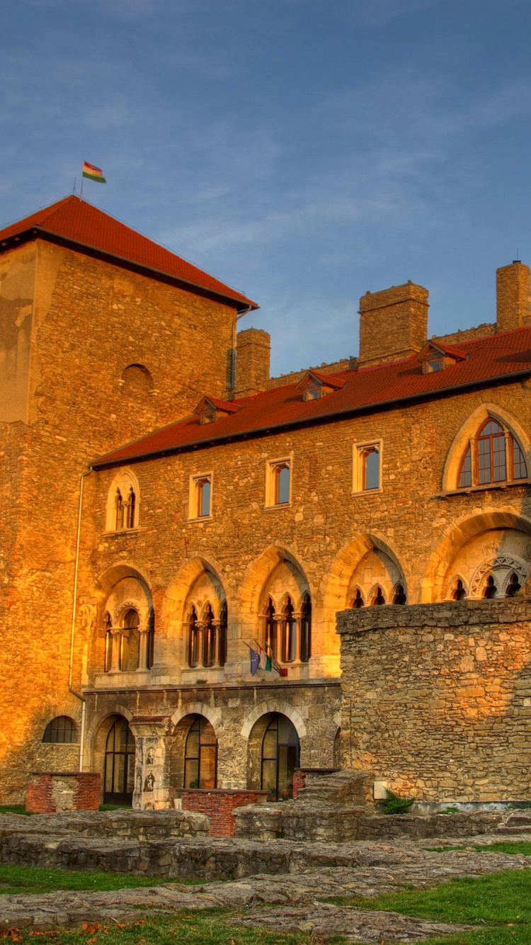 Bâtiment en Briques Brunes Sous Ciel Bleu Pendant la Journée. Wallpaper in 750x1334 Resolution