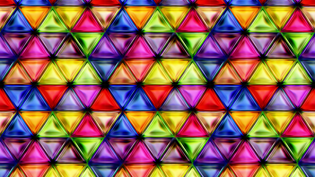 Yellow Blue and Red Abstract Painting. Wallpaper in 1280x720 Resolution