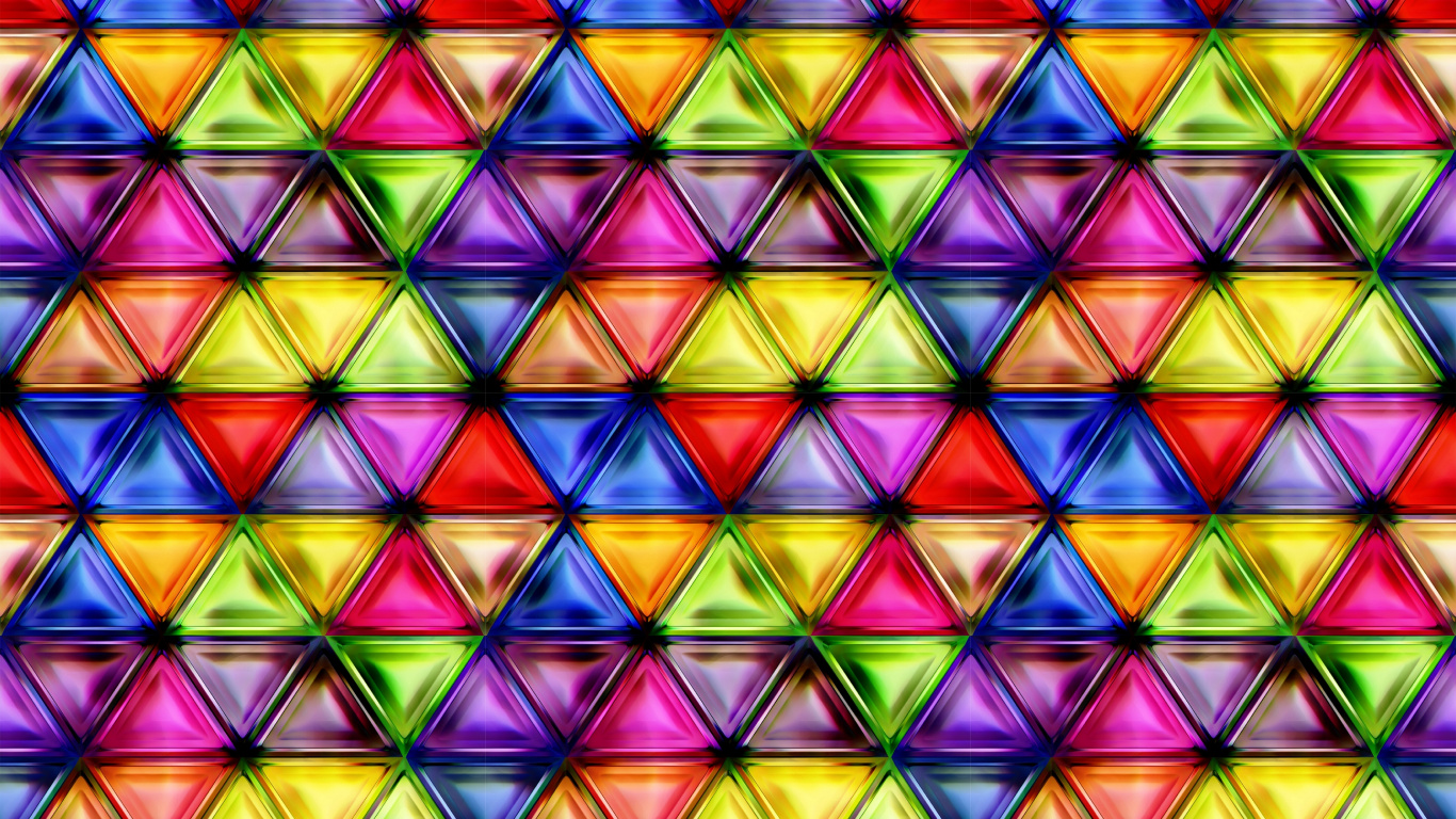 Cuadro Abstracto Amarillo Azul y Rojo. Wallpaper in 1366x768 Resolution