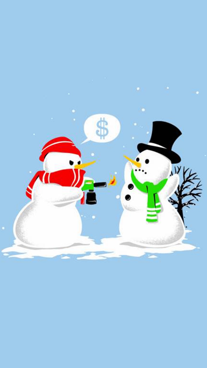 Bonhomme, L'expression du Visage, Neige, Cartoon, Hat. Wallpaper in 720x1280 Resolution