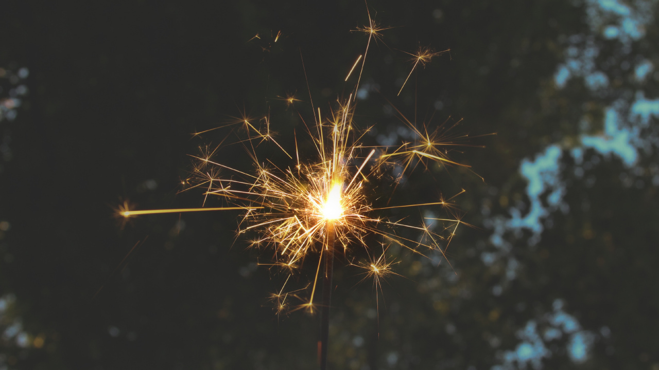 Feu, Artifice, Cierge, Diwali, Nuit. Wallpaper in 1280x720 Resolution