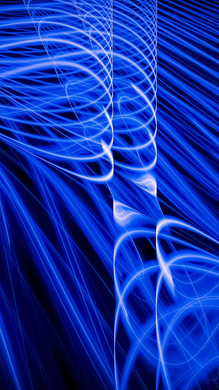 Blue and White Light Digital Wallpaper. Wallpaper in 750x1334 Resolution