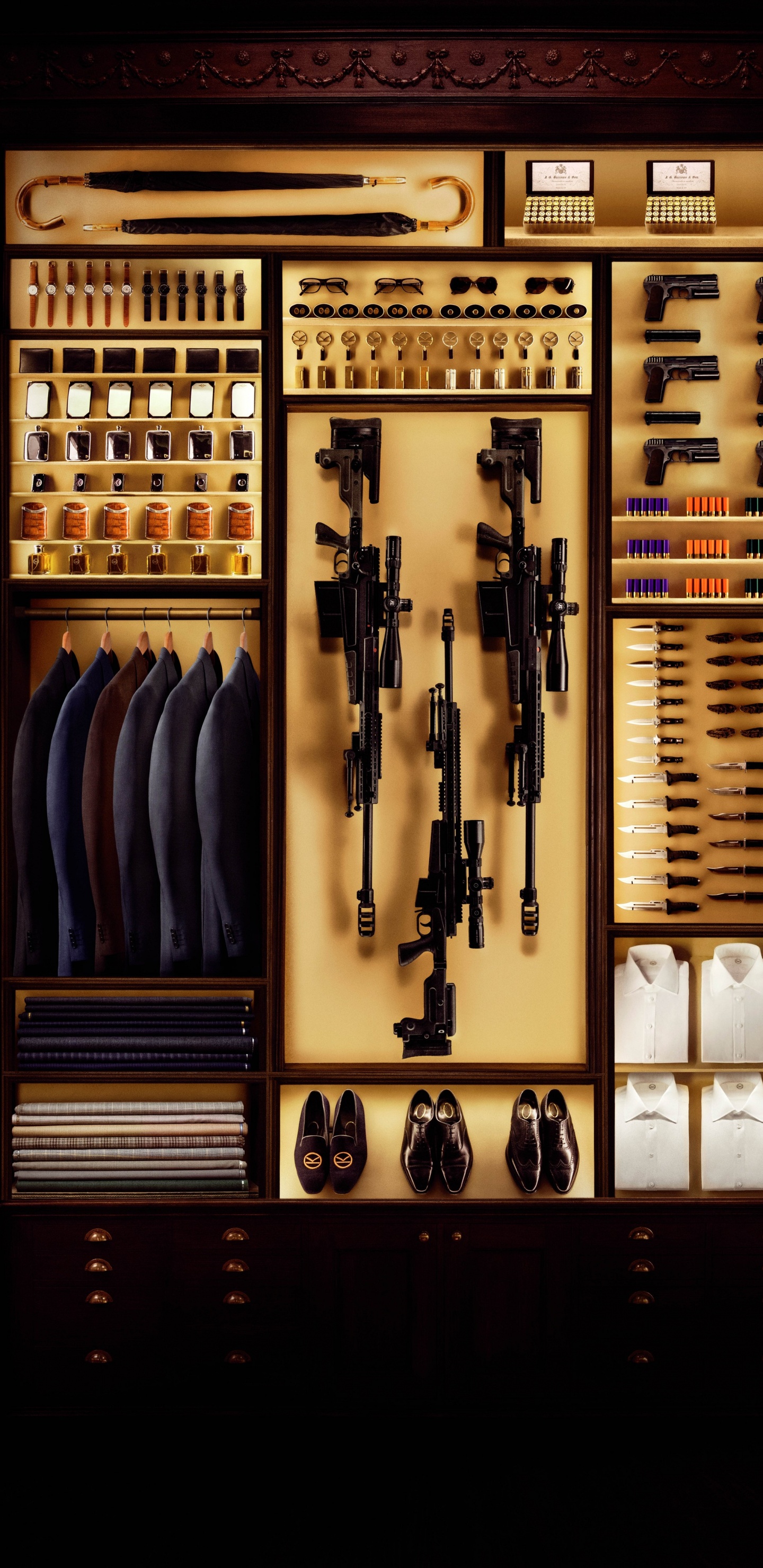 Kingsman-Garderobe, Harry Hart, Richmond-Valentinstag, Spion, Aktion. Wallpaper in 1440x2960 Resolution