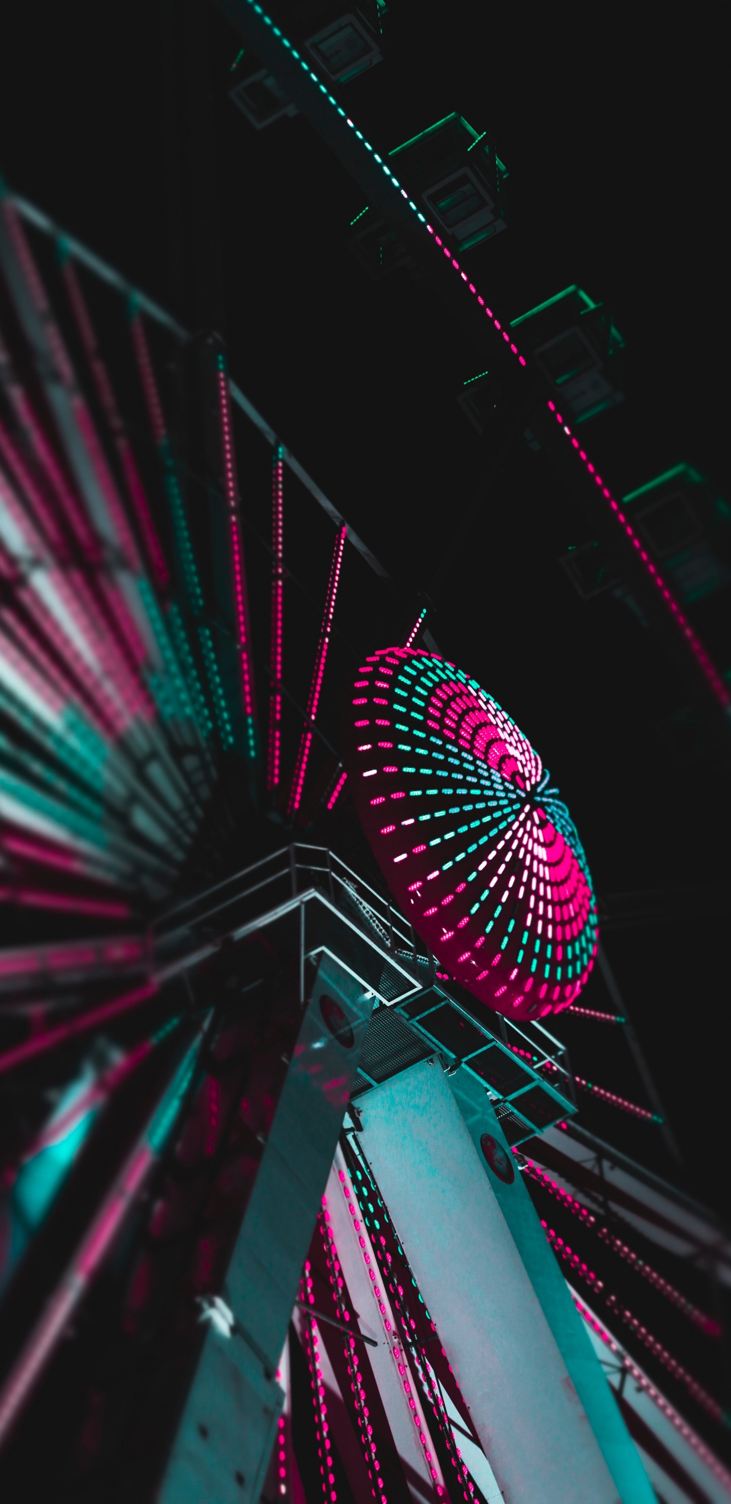 光, 游乐园, 公园, 摩天轮, 公平 壁纸 1440x2960 允许