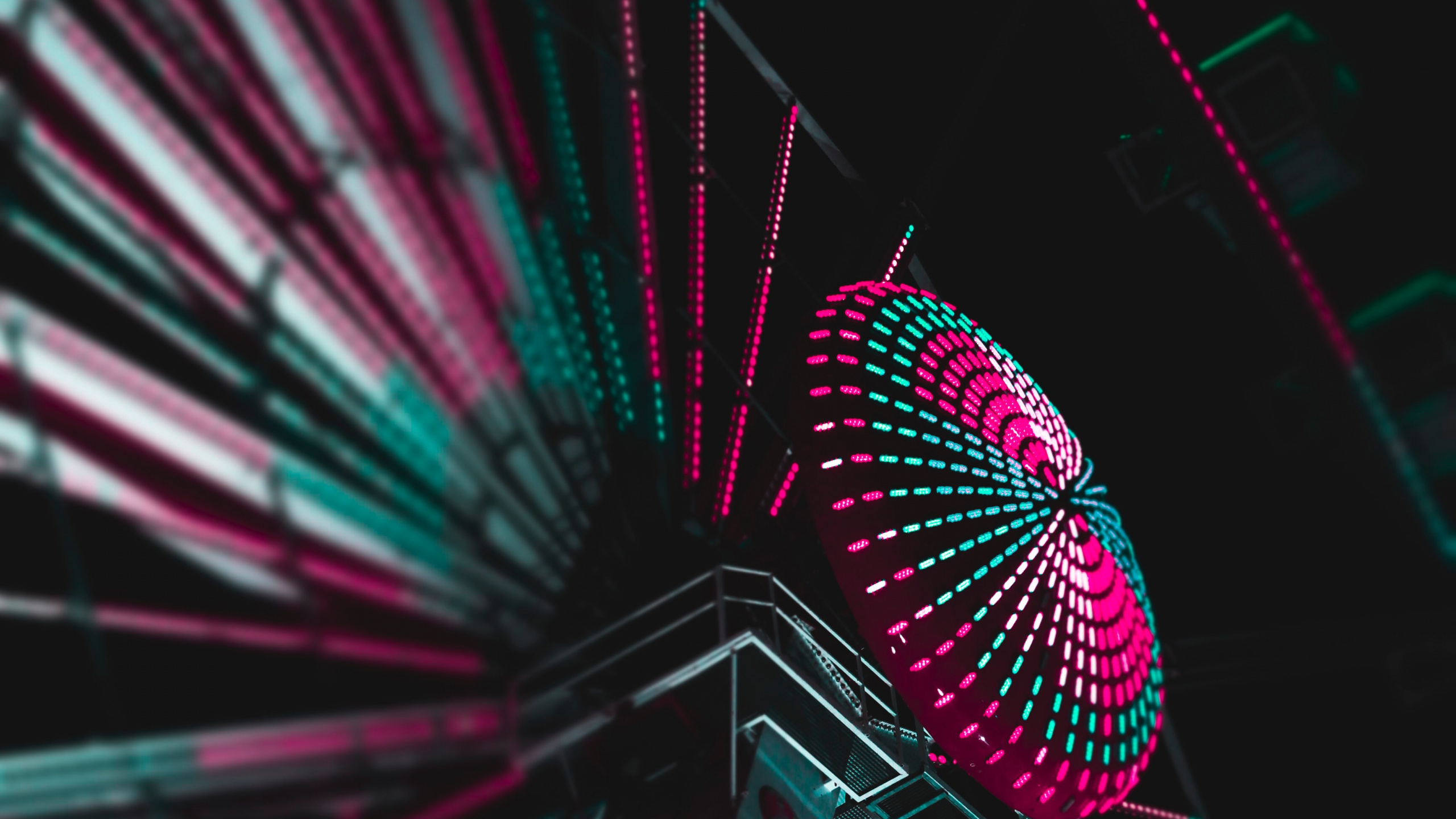 光, 游乐园, 公园, 摩天轮, 公平 壁纸 2560x1440 允许