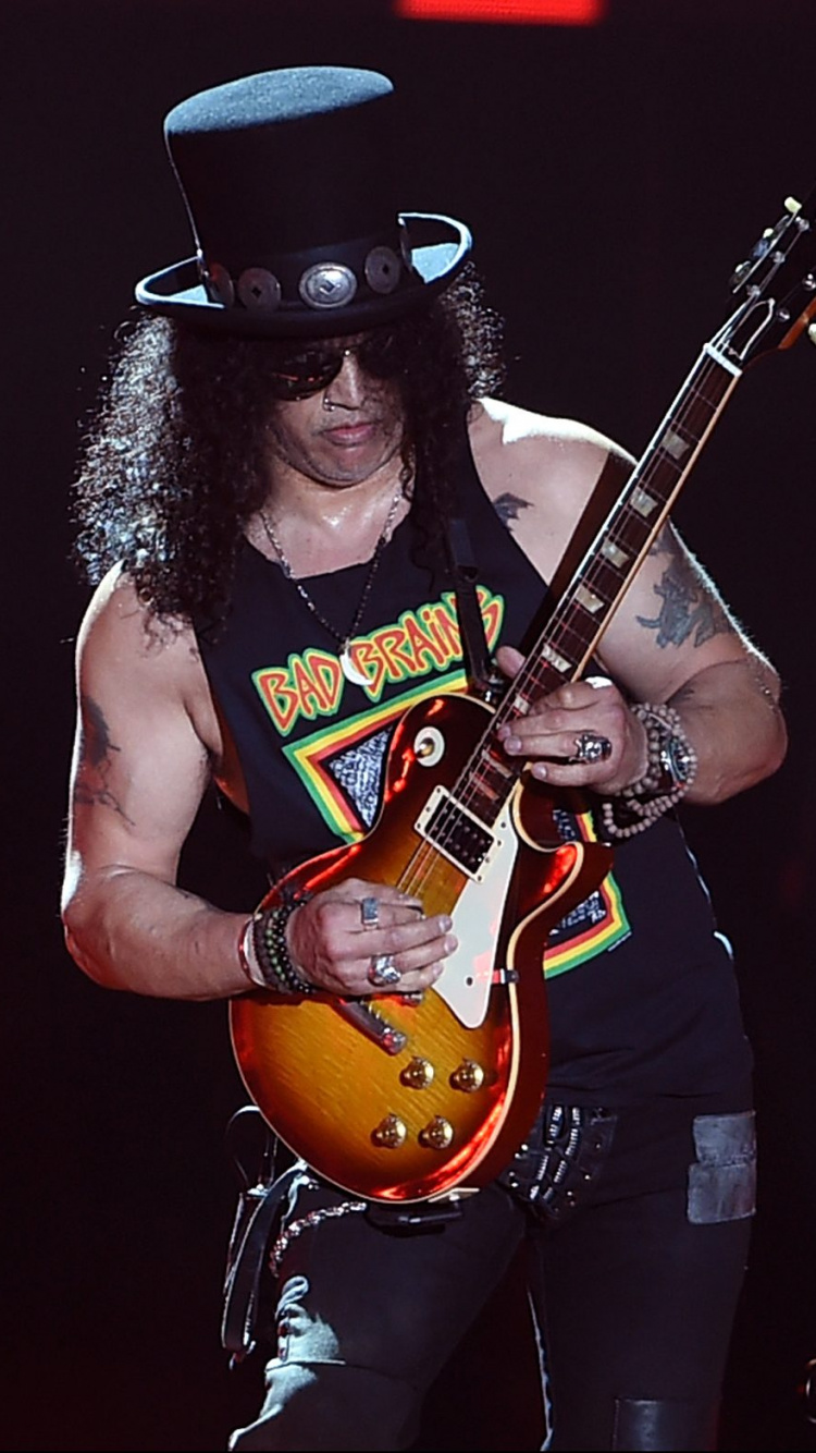 Guns N Roses, Rock, Guitar, Rock and Roll, Guitarist. Wallpaper in 750x1334 Resolution